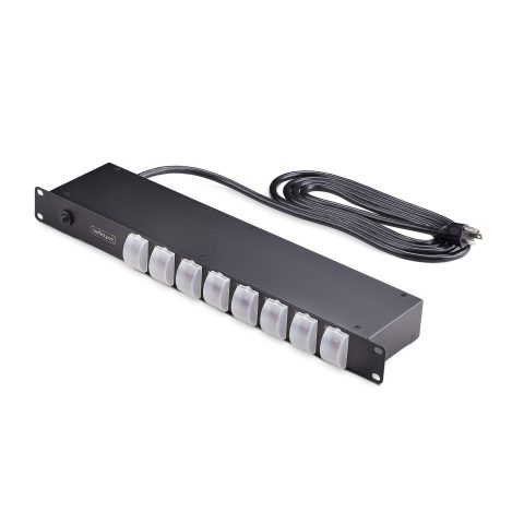 StarTech 8-Outlet 1U Switched PDU, 15A, TAA, 125V (8NS8-RACK-MOUNT-PDU)