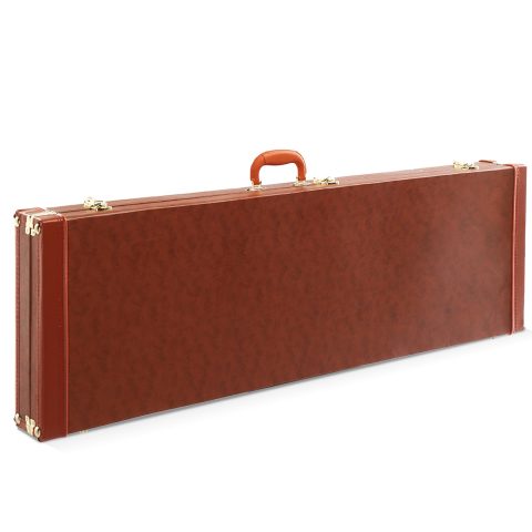 Ktaxon Bass Guitar Hard Case with Lock Latch and Soft Padding, Brown