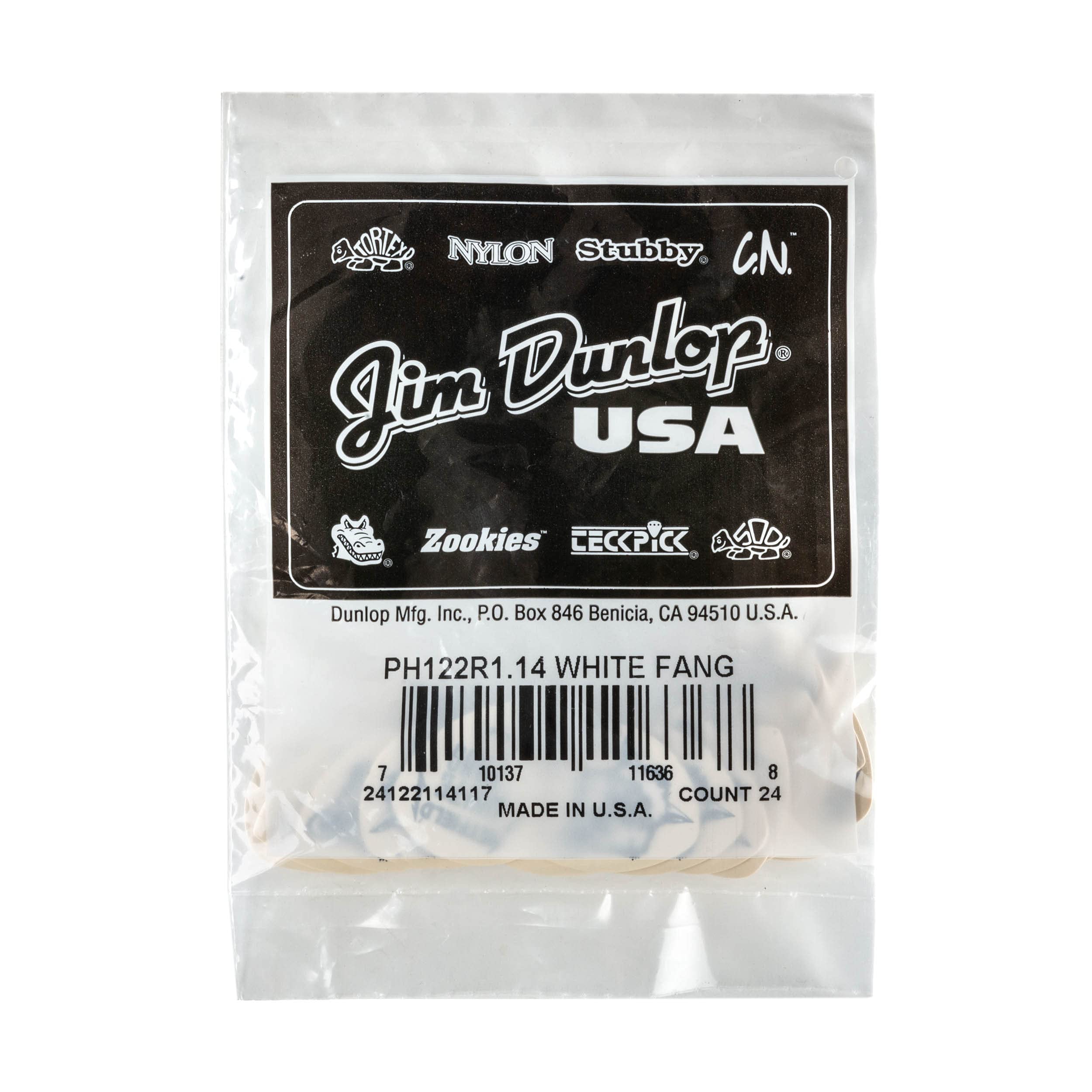 Jim Dunlop Hetfield’s White Fang™ Custom Flow® Pick 1.14MM – 24 Pack