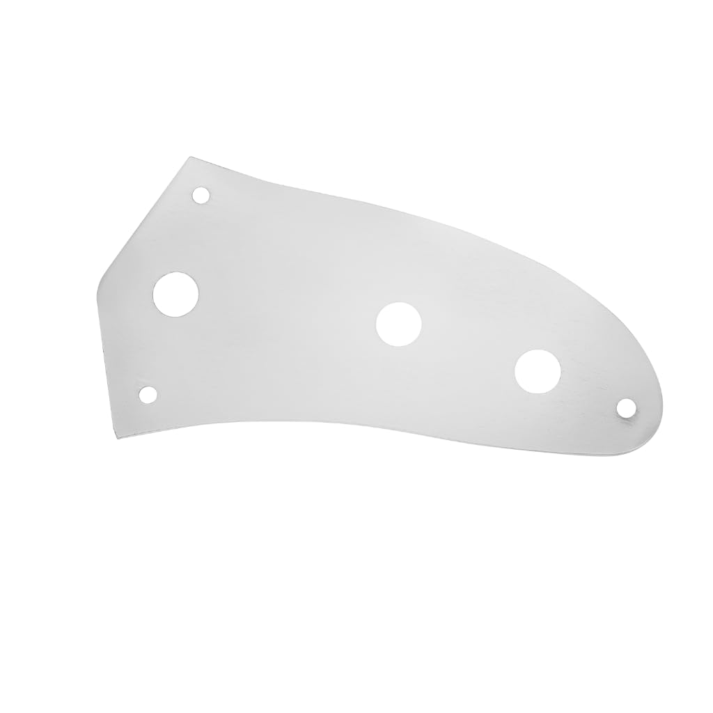 Dopro Electric Guitar Bottom Control Plate Volume/Tone Lower Control Plate with mounting screws for Jaguar Guitars Chrome