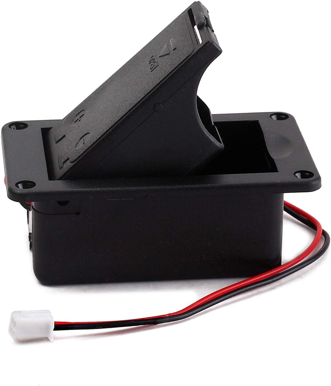 2PCS Guitar Pickup Battery Box 9V Battery Box Case Cover Holders for Guitar Bass Pickup Black