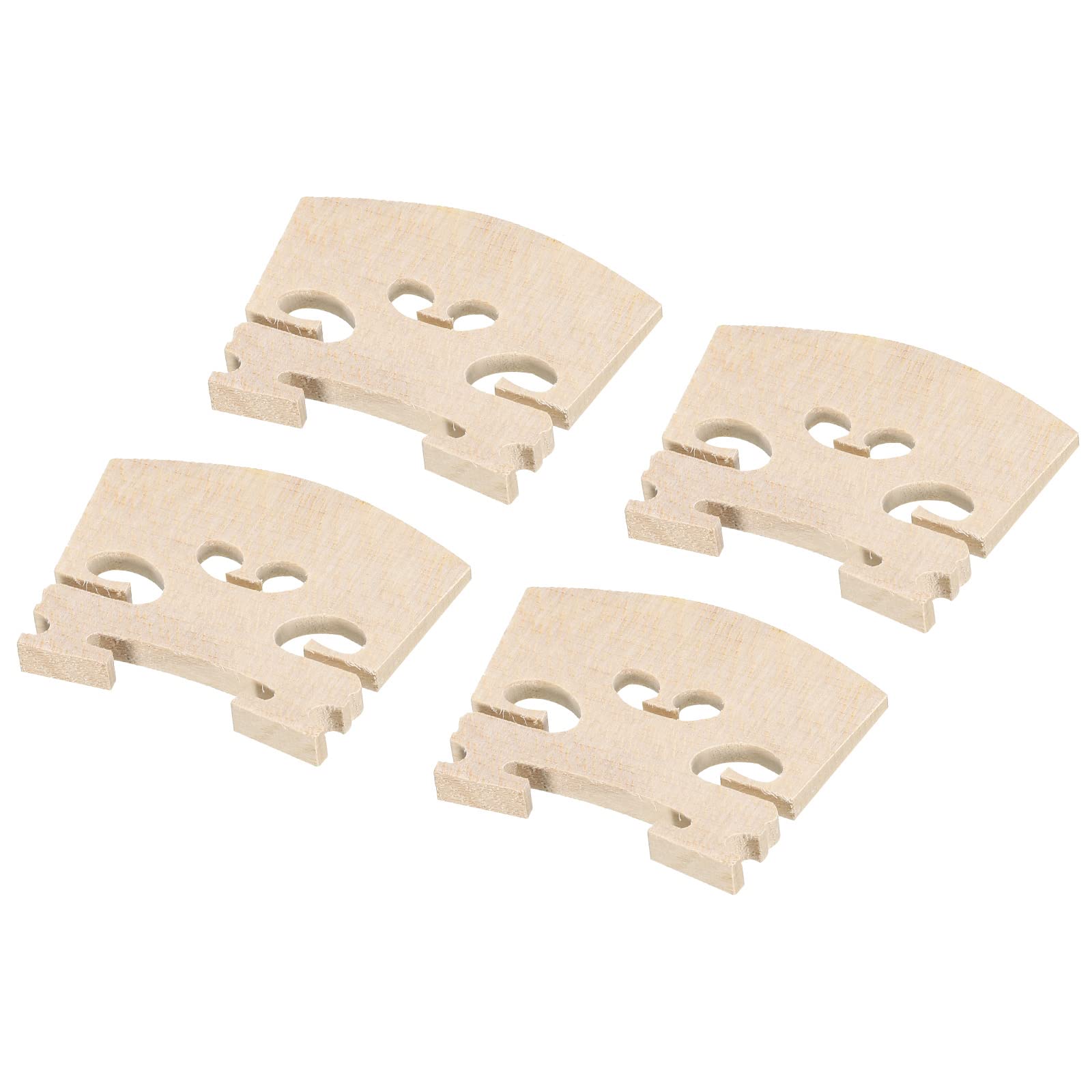 MECCANIXITY 3/4 Violin Bridge Maple Wood Violin Parts for 3/4 Violin 4pcs