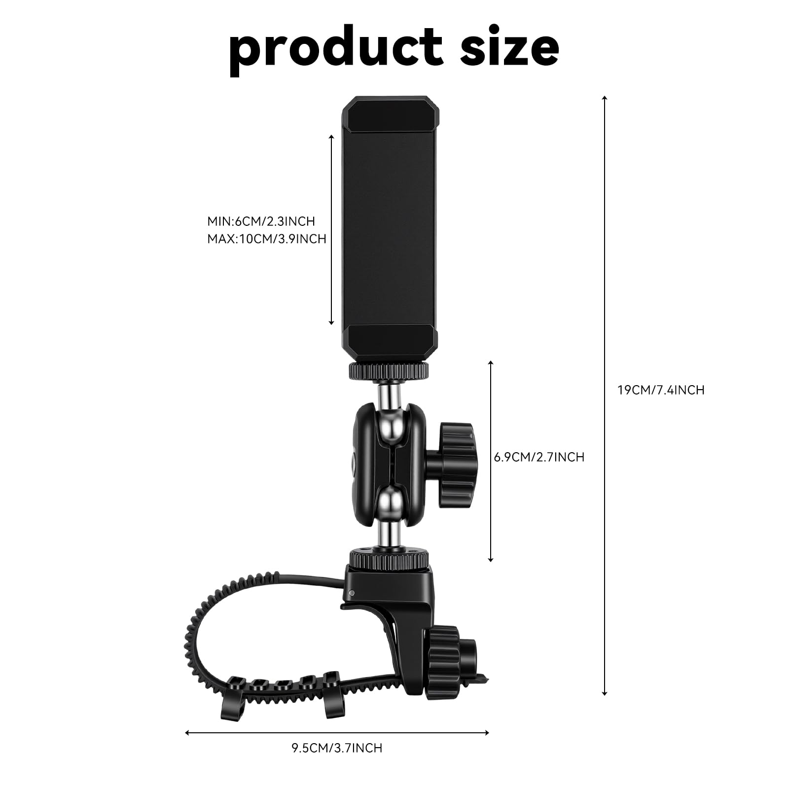 EASTROCK Trumpet Marching Lyre Phone Holder Adjustable 360° Rotation