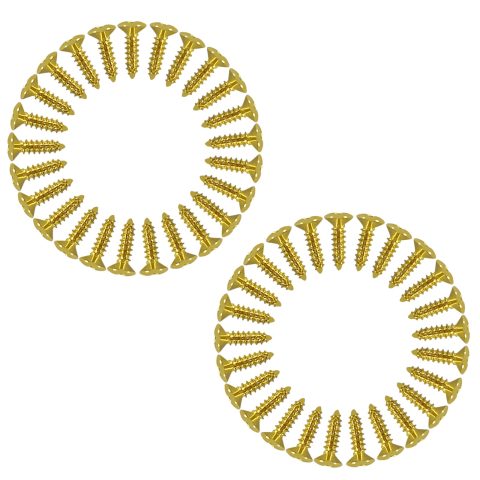 Phrilam #4 x 1/2″ Pickguard Screws for Electric Guitar & Bass, Golden 50PCS