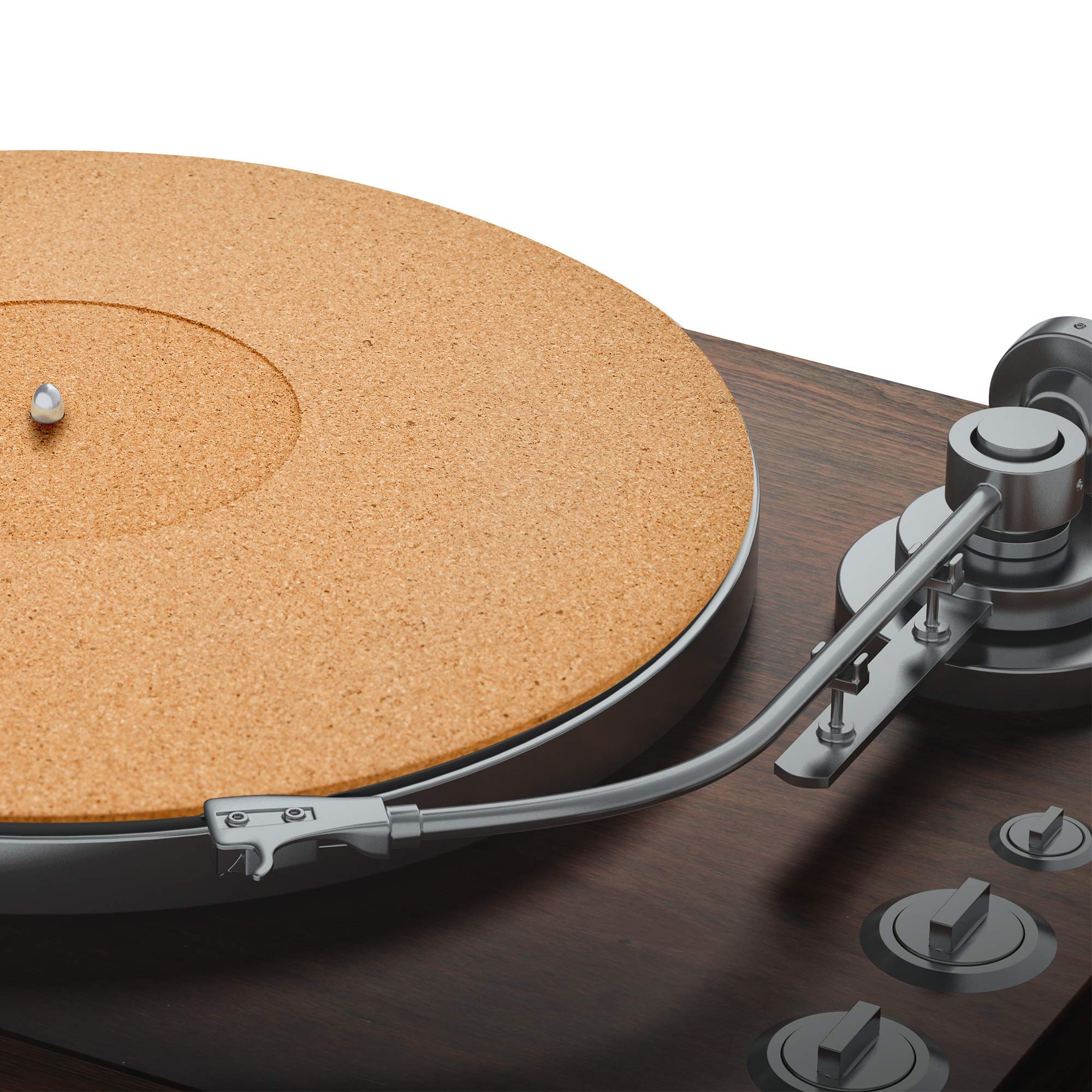 Cork and Rubber Turntable Mat by PRO SPIN for Vinyl LP Record Players (3mm) | Cork Turntable Mat with High-Fidelity Audiophile Acoustic Sound Support | Record Player Mat Helps Reduce Static and Dust