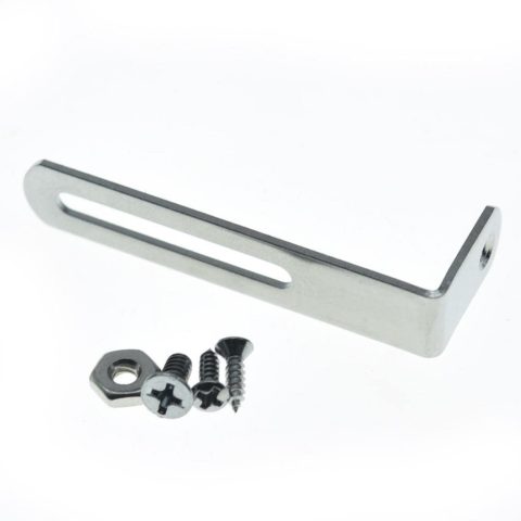 KAISH Premium Stainless Steel Guitar Pickguard Bracket with Pickguard Mounting Screws Bolt and Nut for USA Les Paul Chrome