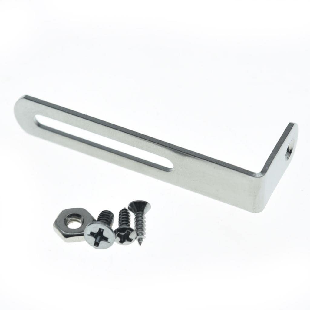 KAISH Premium Stainless Steel Guitar Pickguard Bracket with Pickguard Mounting Screws Bolt and Nut for USA Les Paul Chrome