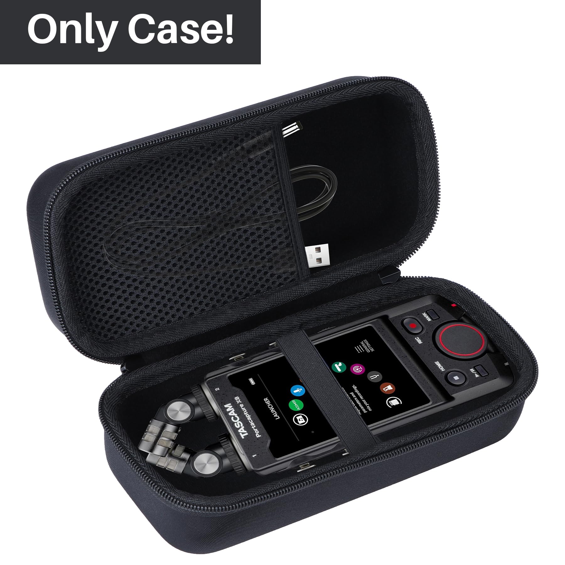 Lebakort Storage Case Compatible with Tascam Portacapture X8 High Resolution Multi-Track Recorder Portable Recorder Field Recorder