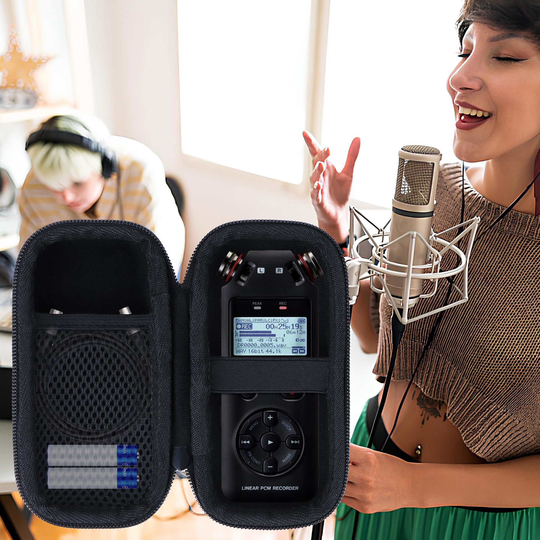 Lebakort Storage Case Compatible with Tascam DR-05X Stereo Handheld Digital Audio Portable Recorder