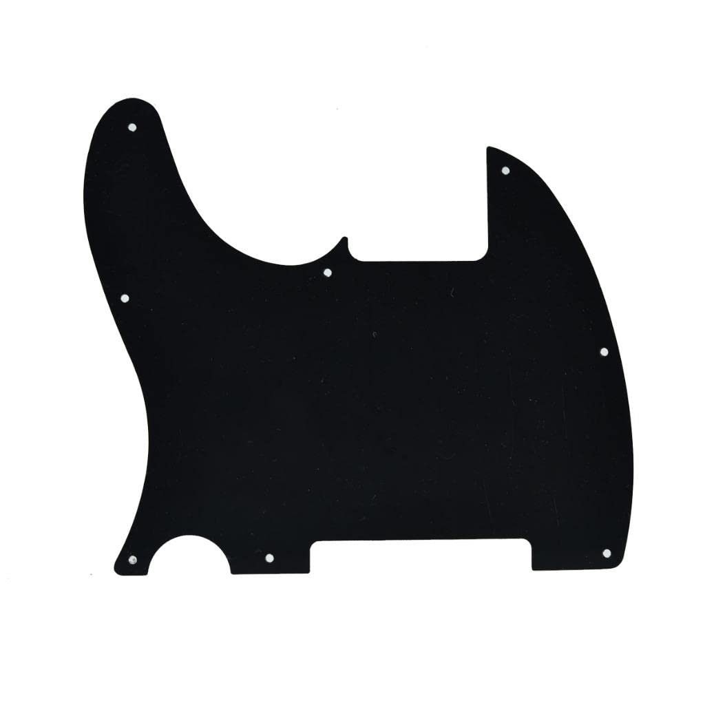 KAISH 8 Hole Tele Blank Guitar Pickguard Tele Pick Guard Scratch Plate for Telecaster Esquire Black Pearl