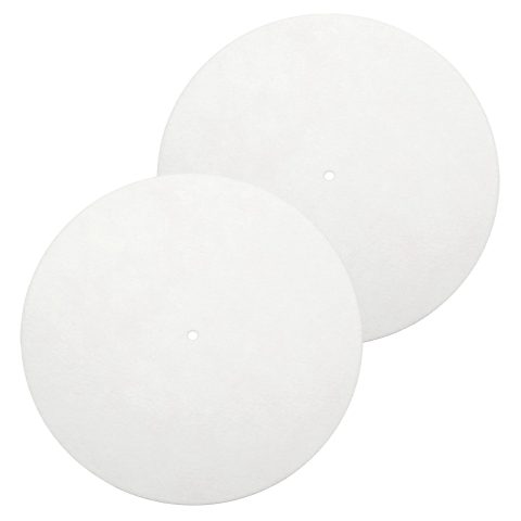 MECCANIXITY 2 Pcs Record Player Mat, 10 Inch Turntable Mat 3mm Felt Turntable Pad for Vinyl Record Player, White