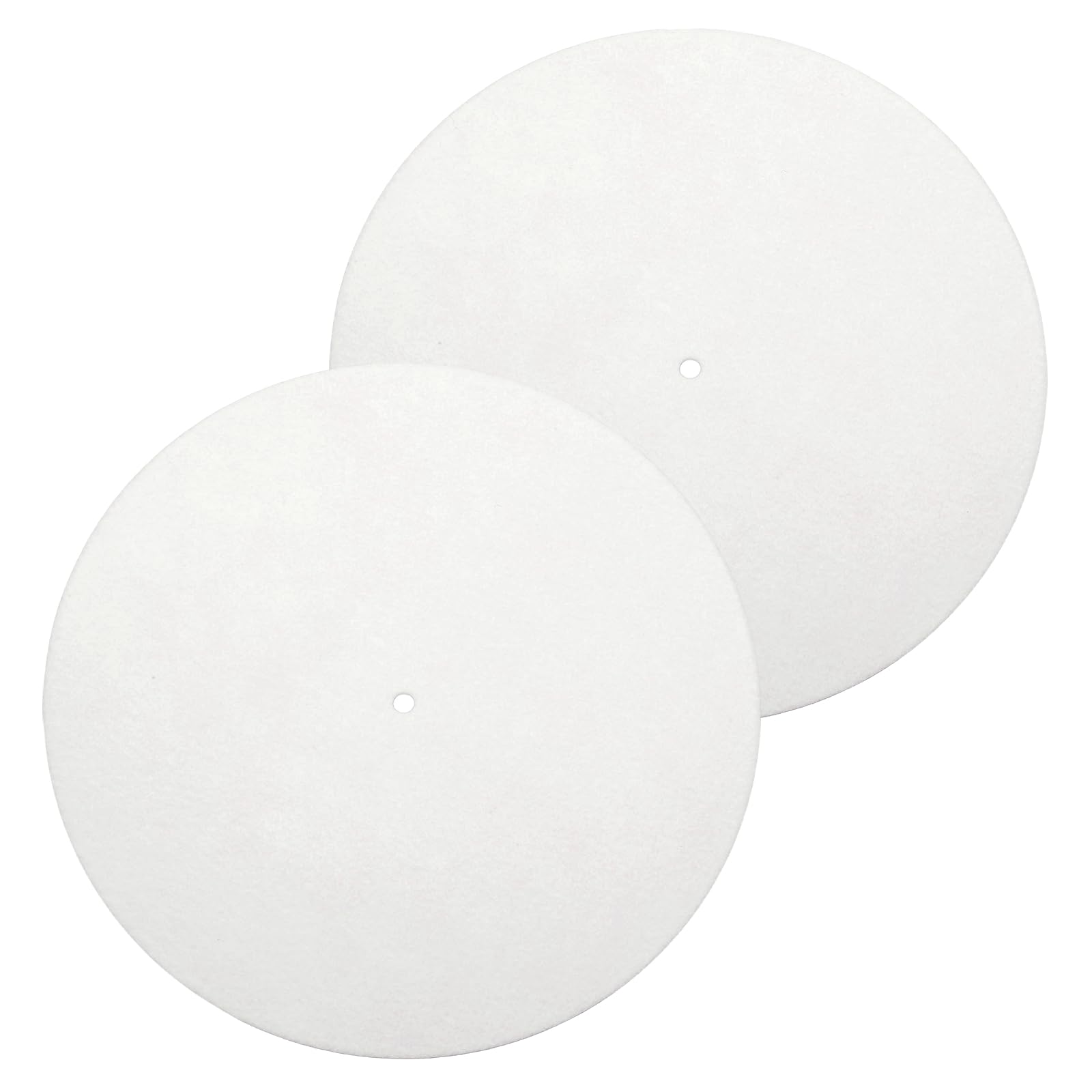 MECCANIXITY 2 Pcs Record Player Mat, 10 Inch Turntable Mat 3mm Felt Turntable Pad for Vinyl Record Player, White