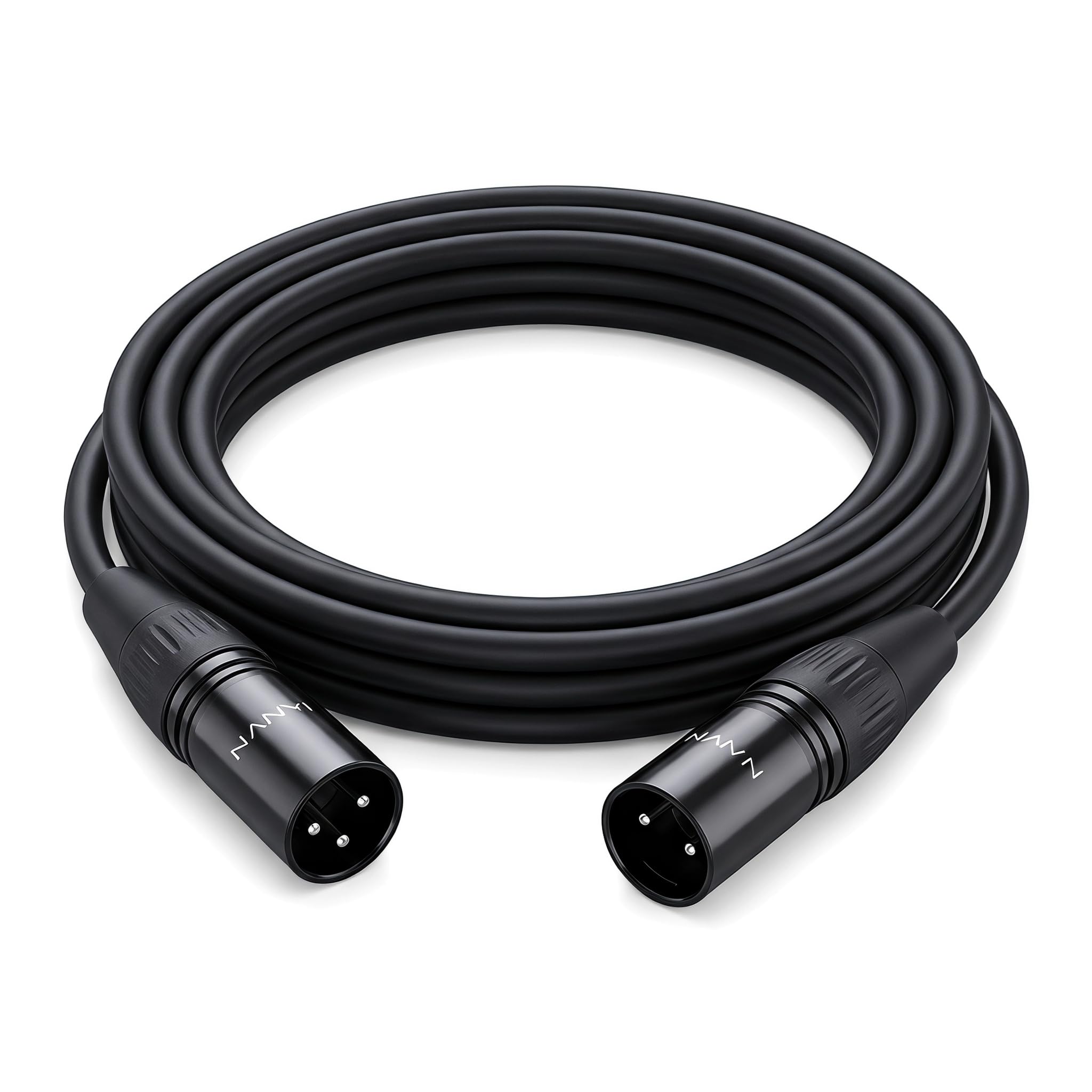 NANYI XLR Male to Male Microphone Cable, 3-Pin, DMX Patch Cord, 10ft