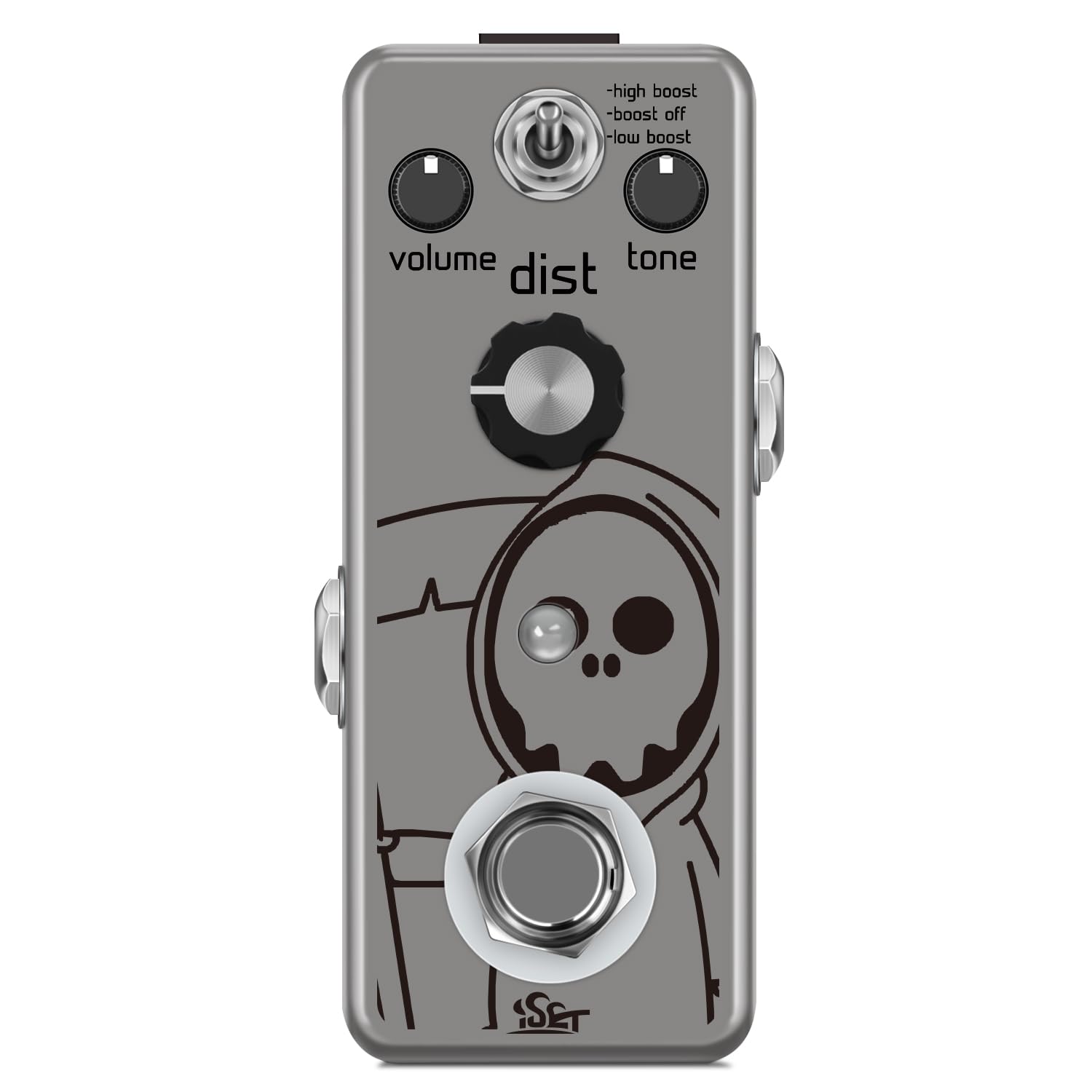 Iset Grim Heavy Metal Guitar Pedal for Electric Guitar Bass True Bypass