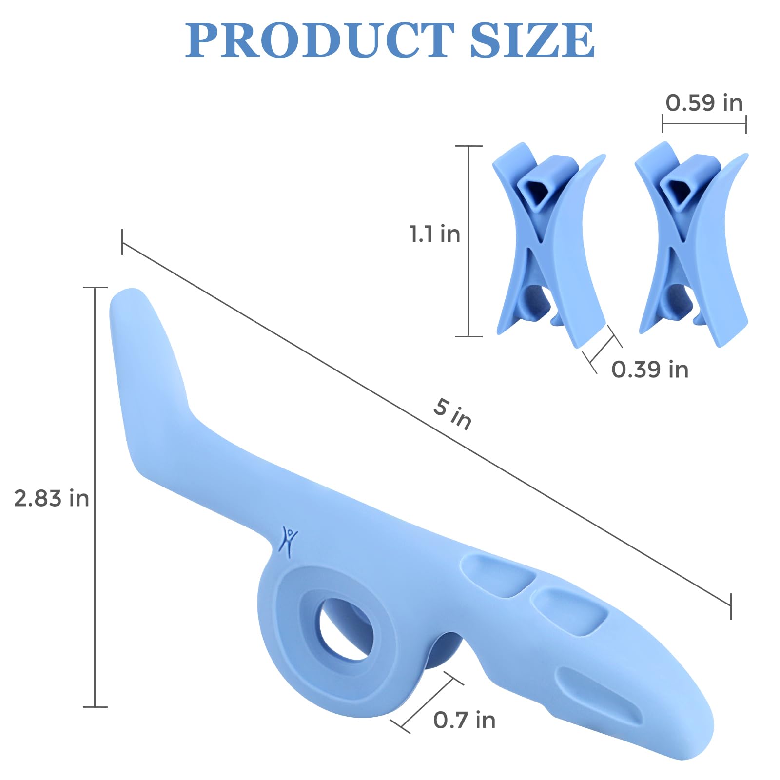 RANMING Violin Bow Holder for Practice– Silicone Hand Position Corrector Non-Slip Teaching Tool for Beginners Students Improve Bow Grip & Posture Violin Teaching Aid With 2 Bow Stopper Blue