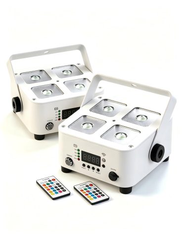 Wireless Rechargeable Stage Lights, 5200mAh Par Lights, 40W RGBW+UV Uplight, Controllable via APP, Remote Control, and Wireless DMX; Suitable for Weddings, Events, DJ Shows, and Stage Lighting,2 Pack