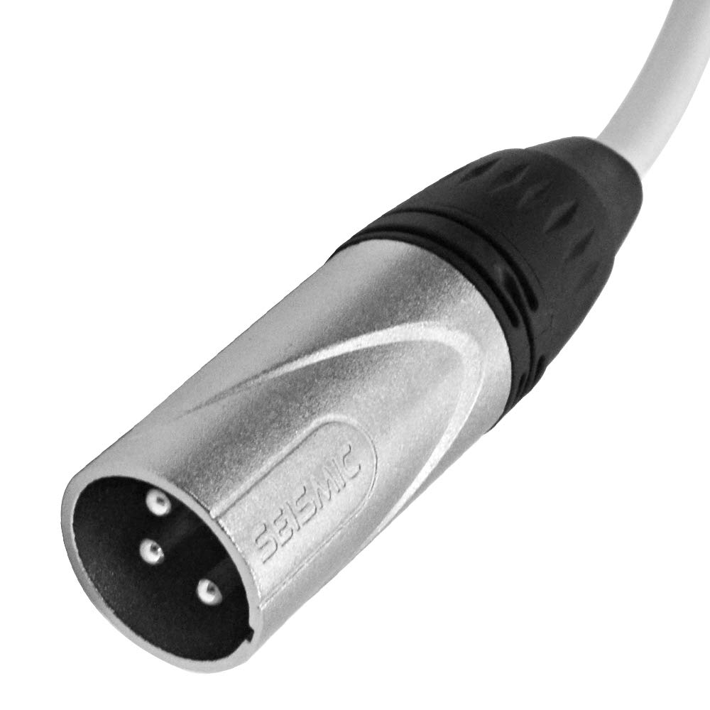 Seismic Audio – SATRXL-M25Orange – 25 Foot Orange XLR Male to 1/4 Inch TRS Patch Cable Snake Cords – Balanced