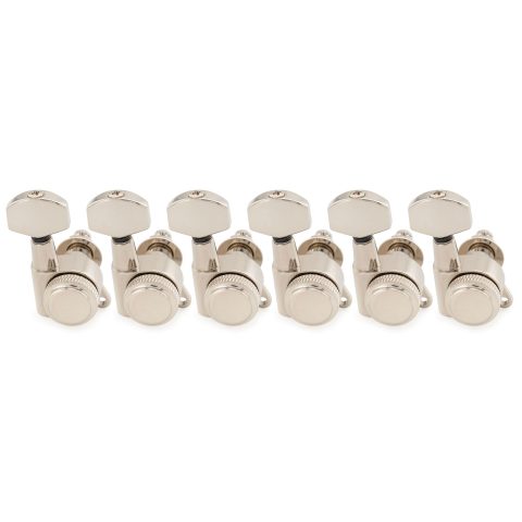 Musiclily Pro R18K-04 6 inline 18:1 Ratio Full Sealed Locking Tuners Nickel