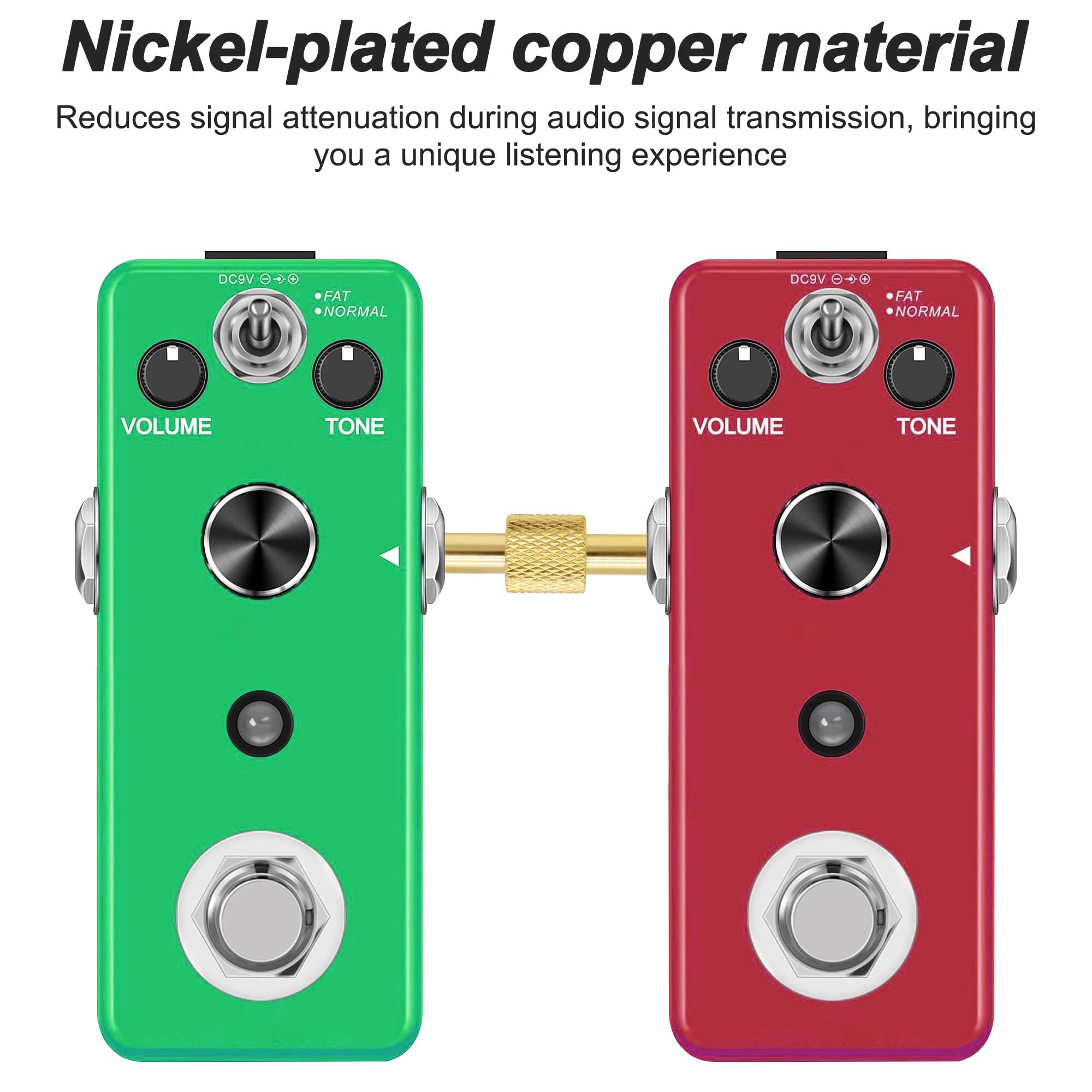 MEIRIYFA Guitar Pedal Patch Connector 6.35mm 1/4″ Effect Couplers