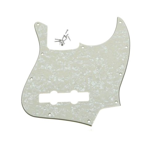 KAISH 4 String J Bass Style Pickguard Bass Pick Guard Scratch Plate for USA/Mexico Jazz J Bass Aged Pearl