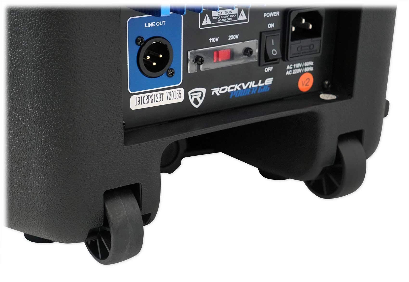 Rockville RPG12BT V2 12″ Powered Bluetooth DJ PA Speaker with TWS