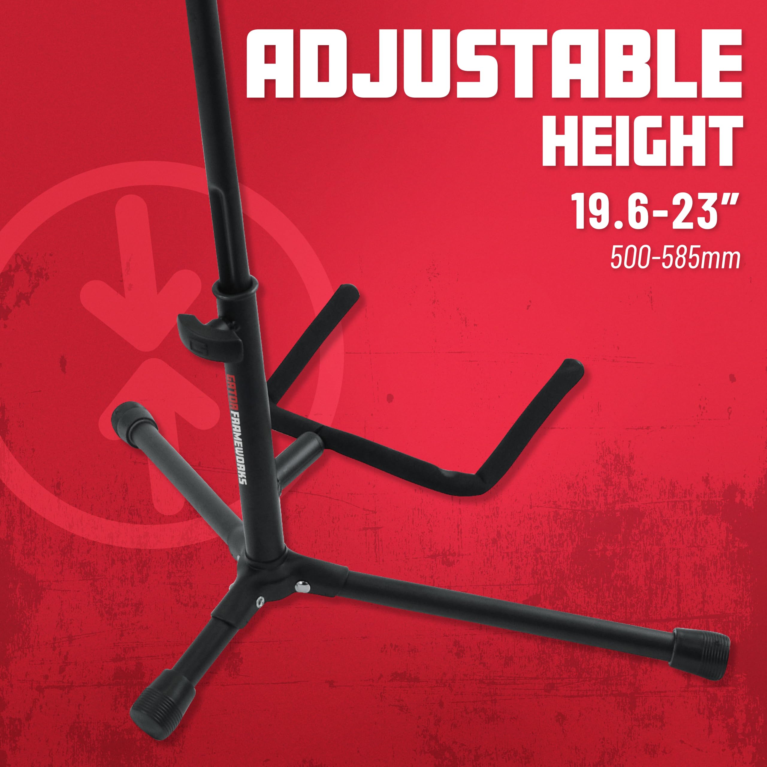 Gator GFW-GTR-1000 Frameworks Adjustable Guitar Stand, Holds Single Electric or Acoustic Guitar, ()
