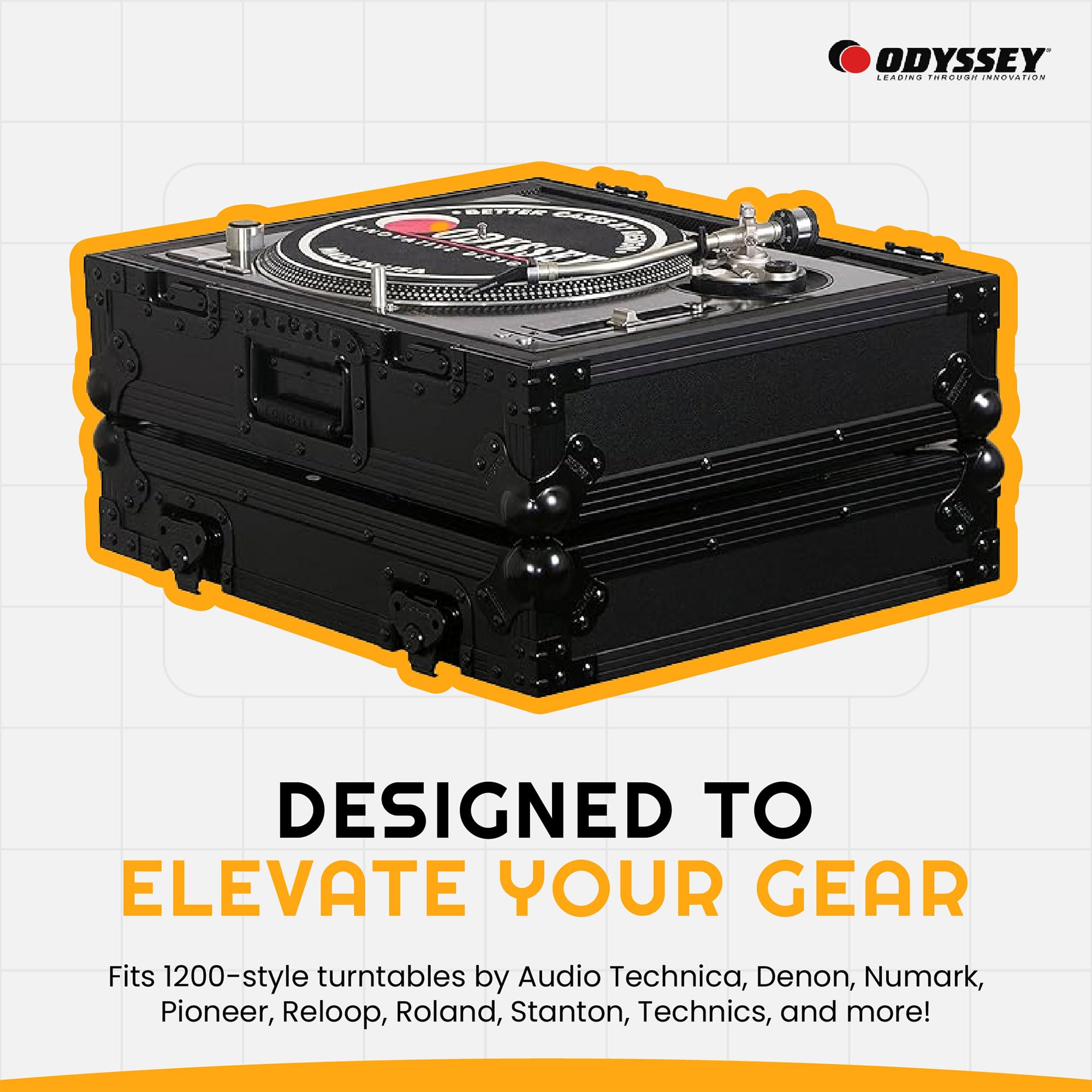 Odyssey FZ1200BL Black Label Turntable Flight Case