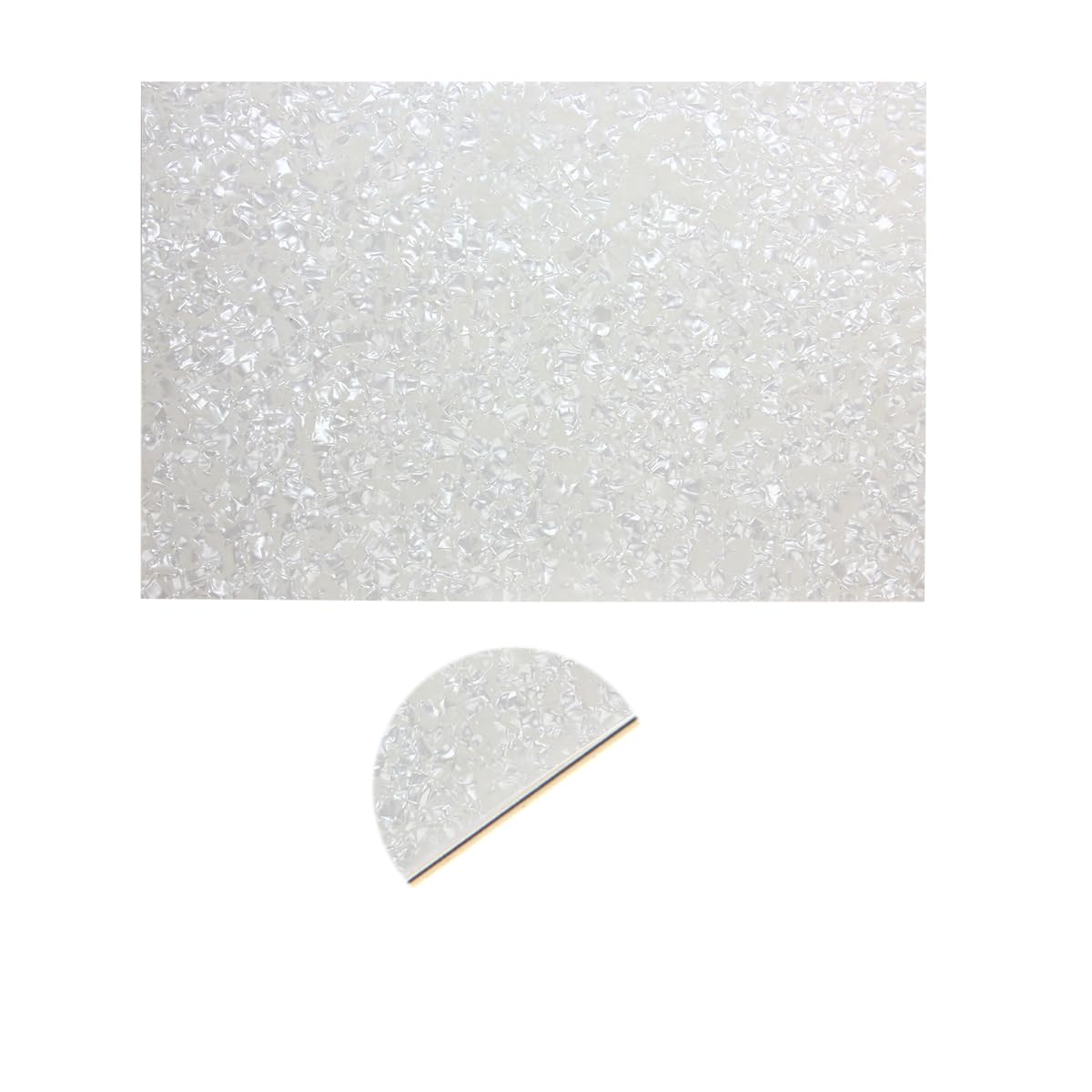 11.6″x17″ inch DIY Guitar Bass Pickguard Blank Material Sheet – Scratch Resistant Backplate for Strat/Tele Guitars & Jazz/P Bass (Beige Pearl)