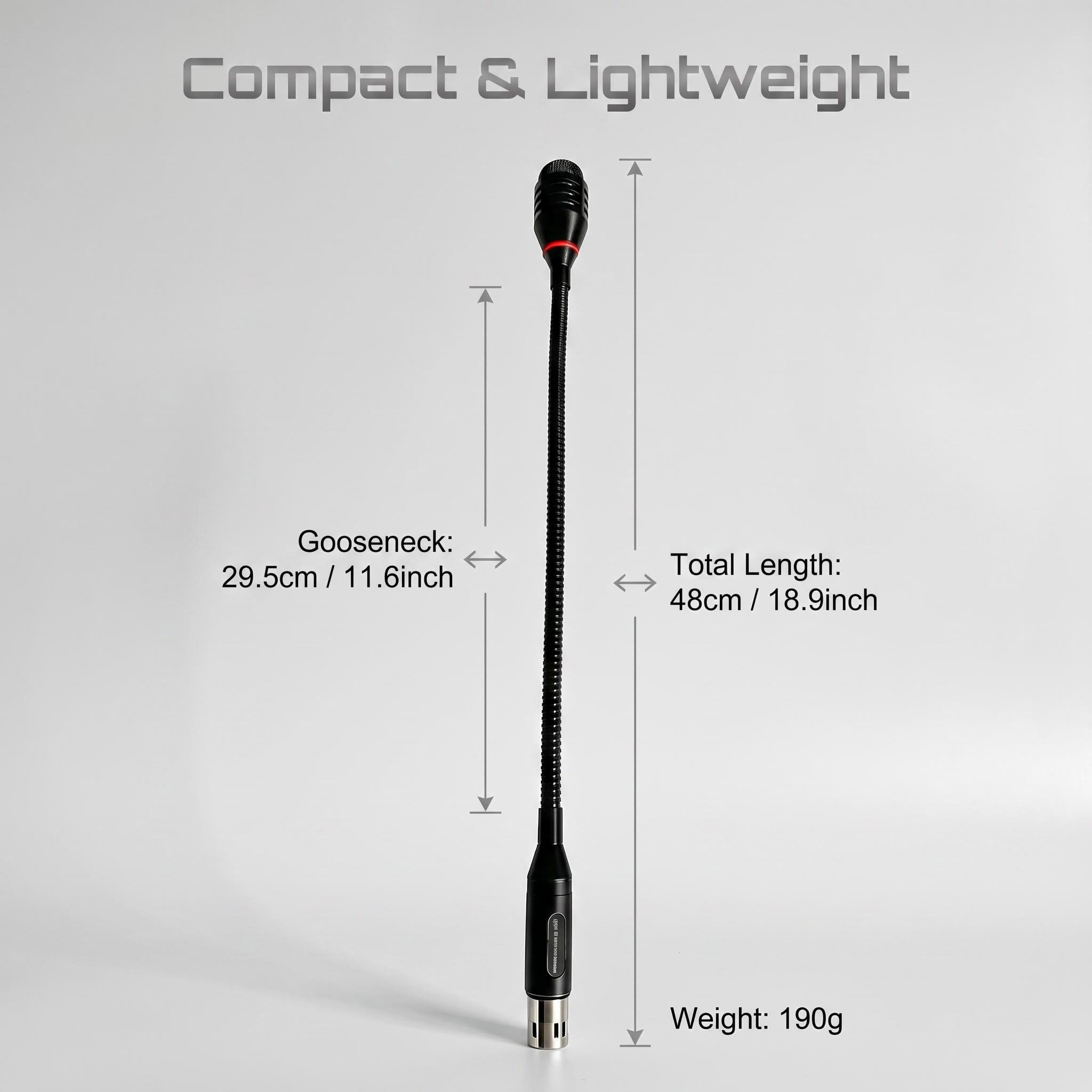 micfuns Professional Upgrade Dynamic Microphone for DJ Mixer Dedicated Disc Shouting with LED Light (Led dj mic)