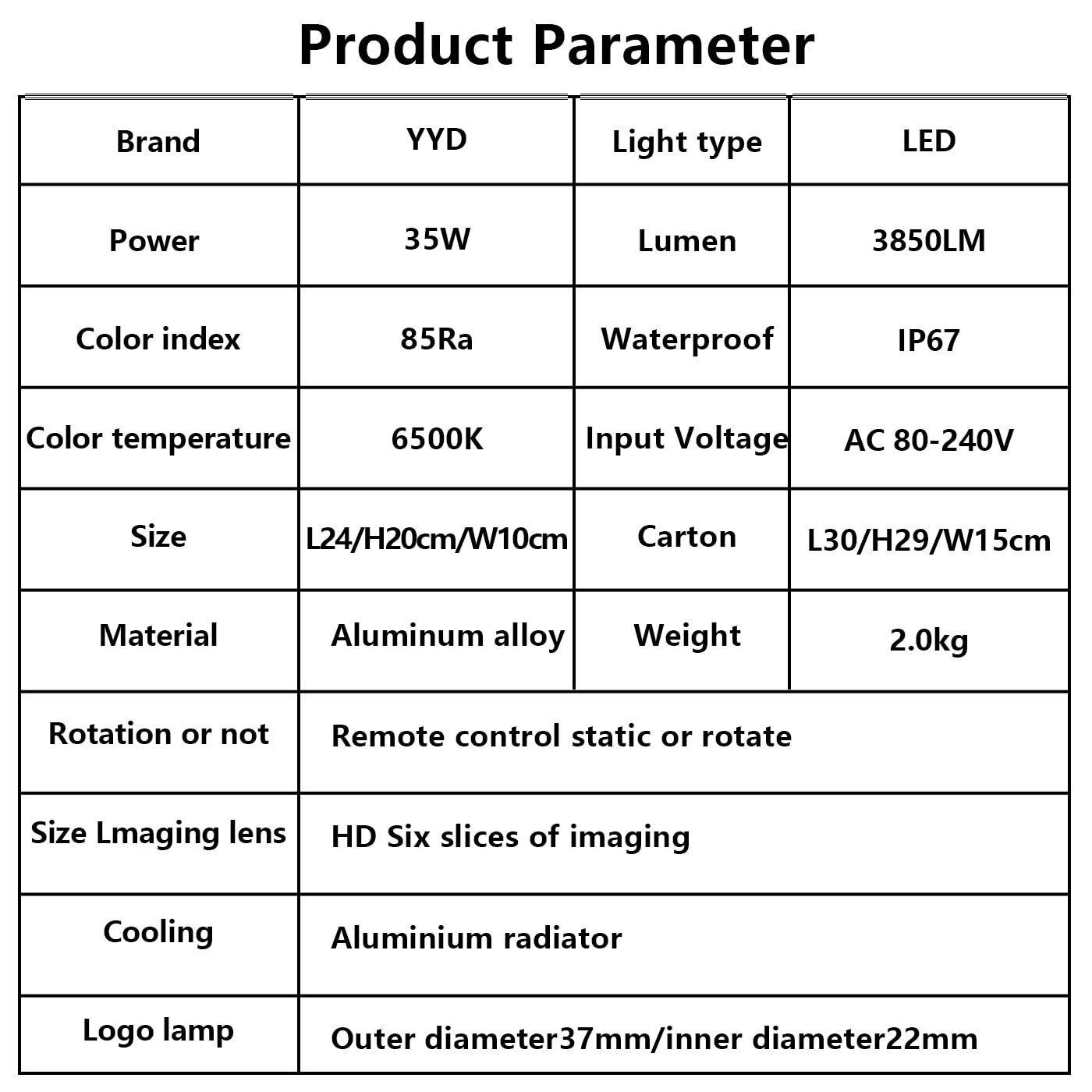 Custom Logo Projector Lights Custom GOBO projectors for Store Business or Wall Outdoor Waterproof ip67 HD led for Shop Advertising and Wedding 35W
