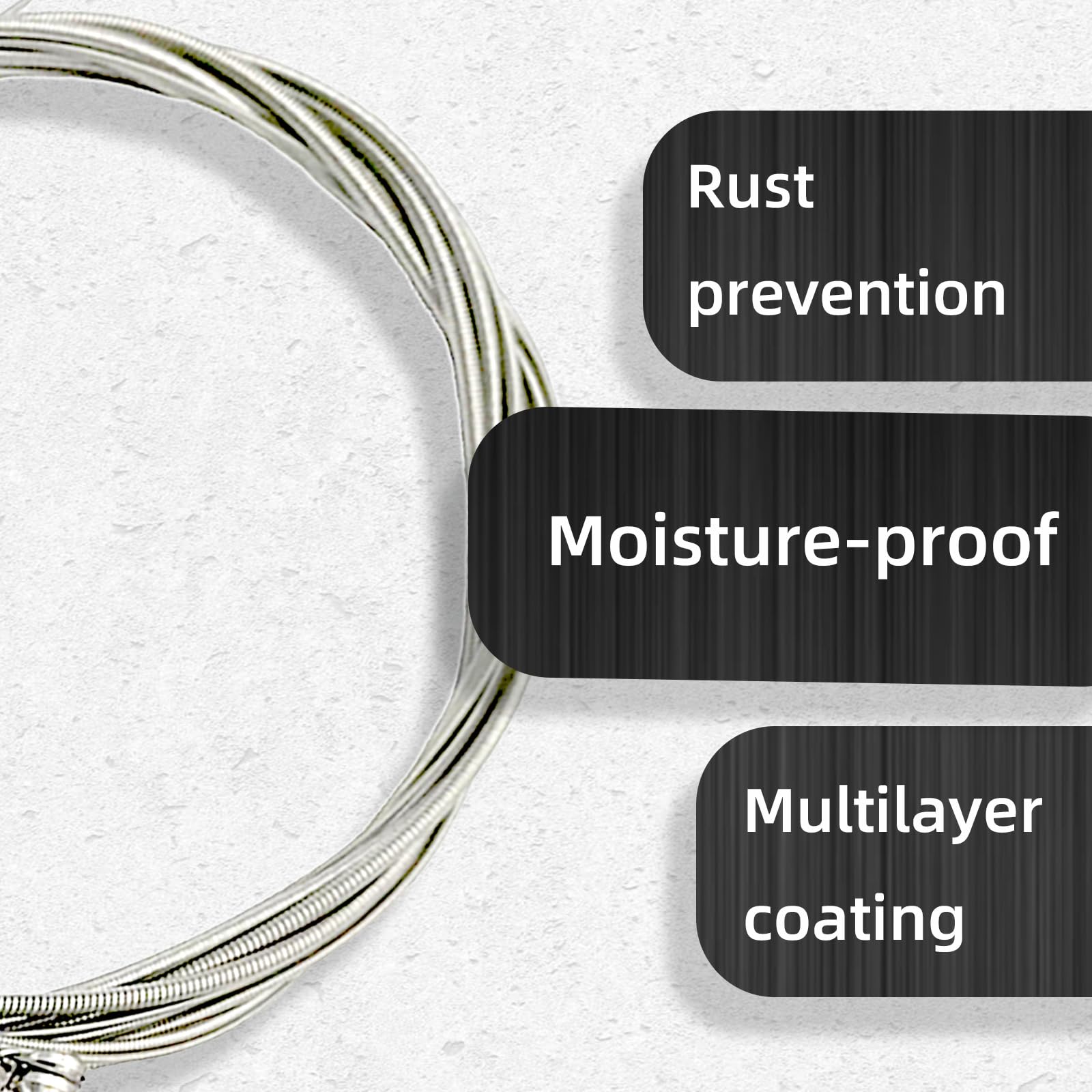 YOYODOGS Nickel Wound Bass Guitar 4 Strings Electric Bass String Replacement Set Instrument Accessories,Regular Light,Medium Gauge,Easy To Press For Novices,Essential for a Bassist