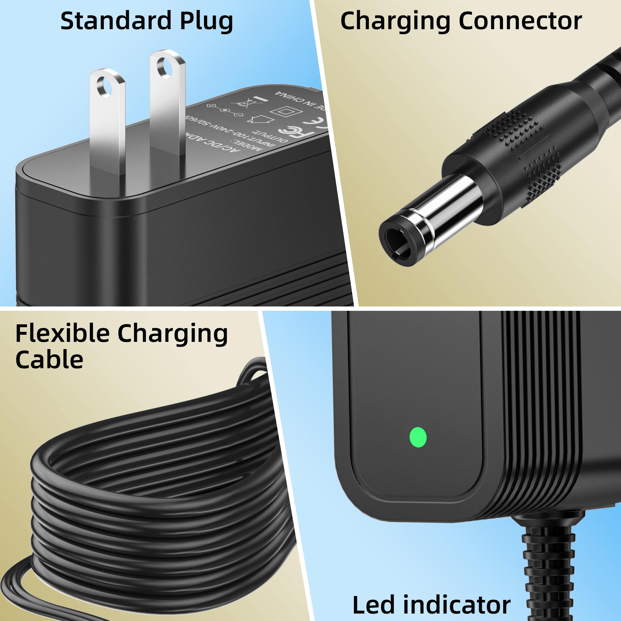 12V Power Cord for Alesis Recital 88-Key 61-Key Digital Piano Keyboard Charger Replacement for Alesis 7-10-1215 Adapter Power Supply