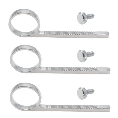 Cheerock 3 Pack Trumpet Slide Finger Ring Set Silver Copper with Screws
