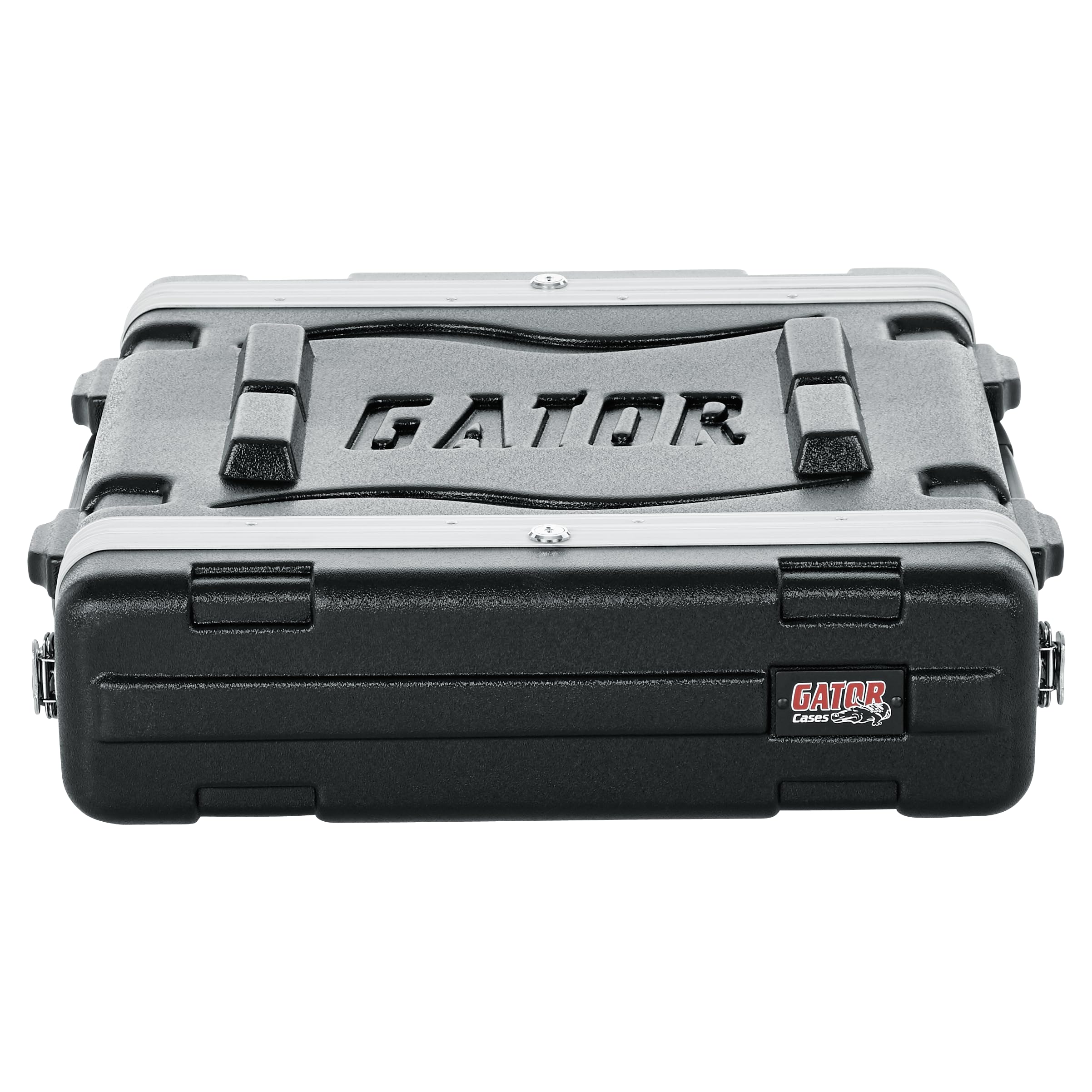 Gator Cases Soundcheck Series Lightweight Molded 2U Rack Case with Heavy Duty Latches, Standard 19.25′ Depth (GR-2L)