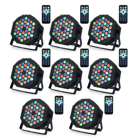 Litake DJ Par Lights, RGB 36 LED Stage Lights Sound Activated,Remote & DMX Controlled LED Uplights,7 Modes Uplighting for Dance Party Church Wedding Birthday Holiday Music Show-8 Pack