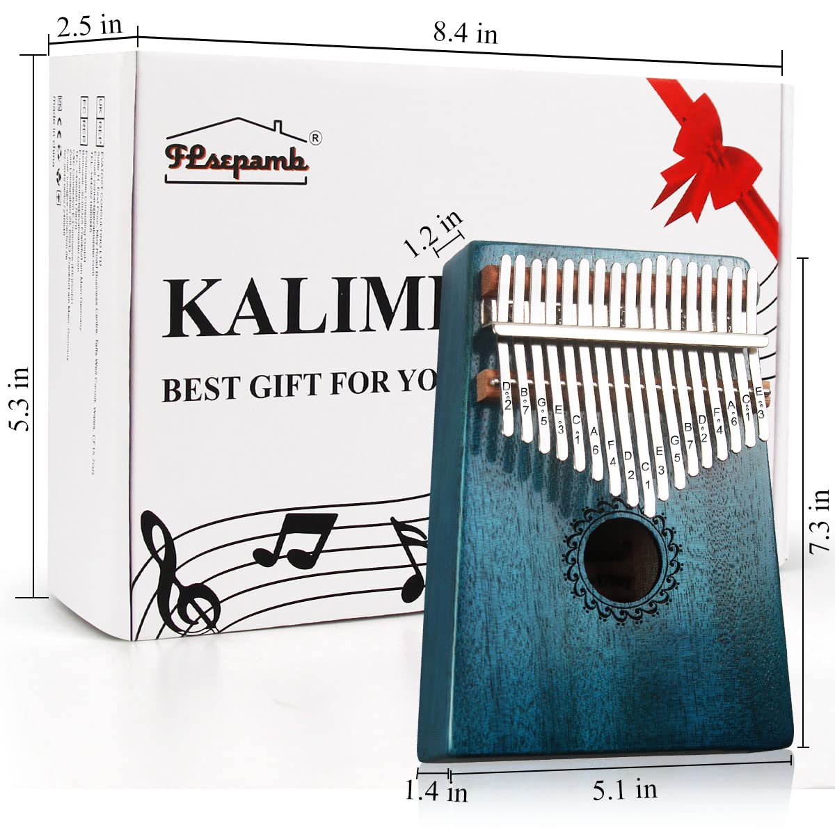 Kalimba Clear Kalimba Thumb Piano Crystal 17 Key Portable Mbira Finger Piano Best Gift for Kids, Birthday, Christmas, Beginner, Professional, Party (Bear-shaped Crystal)