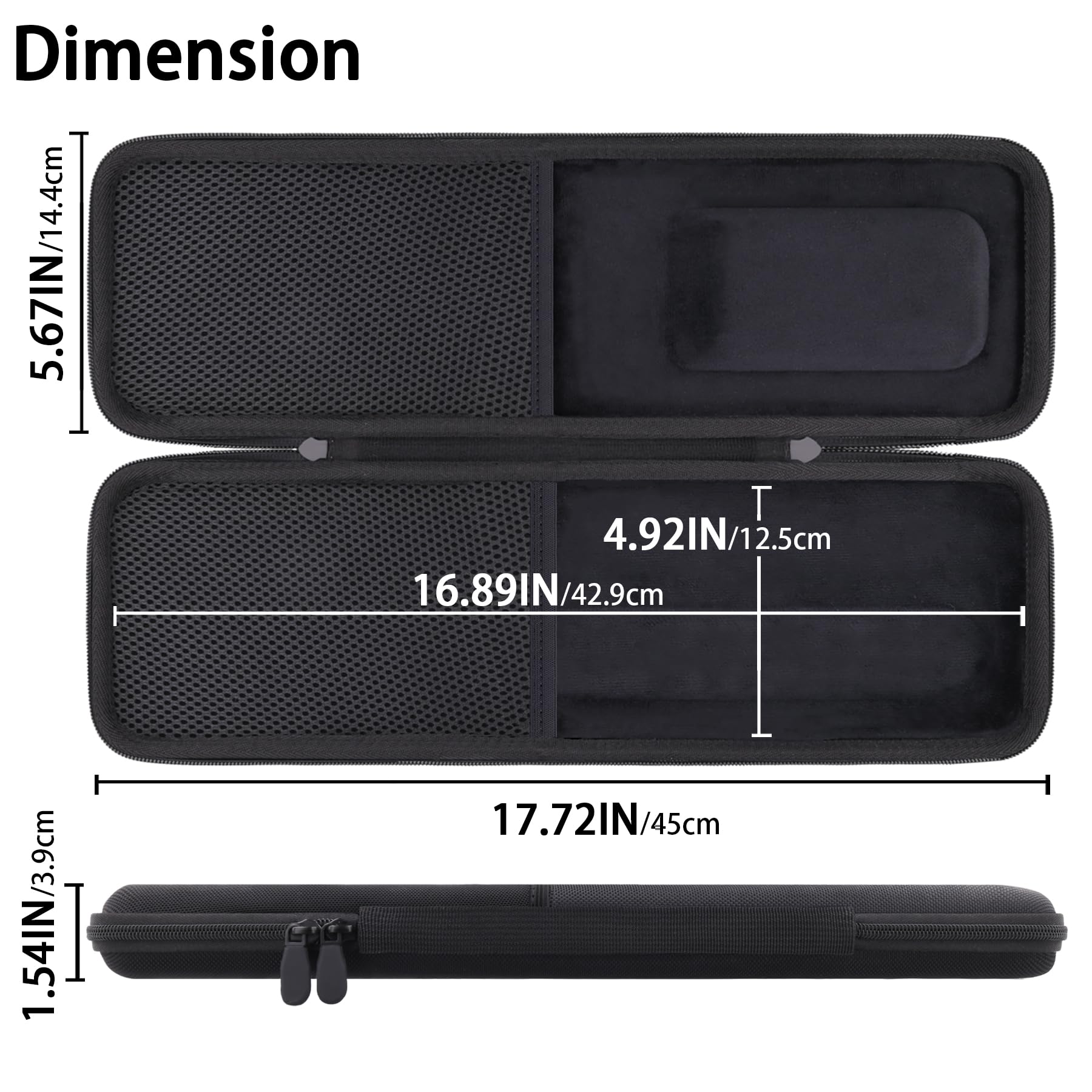 co2CREA Hard Case for Apple Magic Keyboard and Numeric Keypad + Mouse,Black