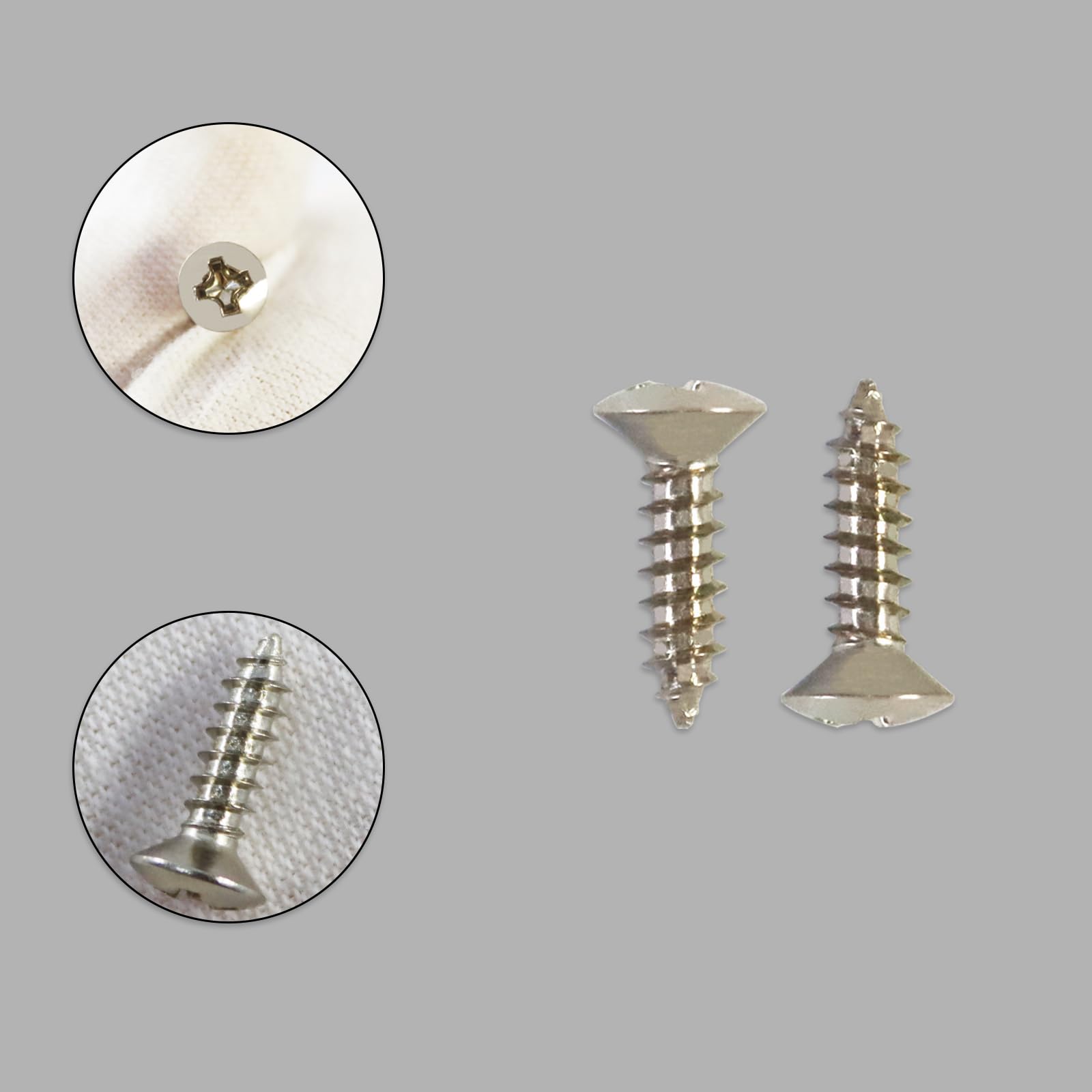 Phrilam #4 x 1/2″ Pickguard Screws for Electric Guitar & Bass, Silver 25PCS