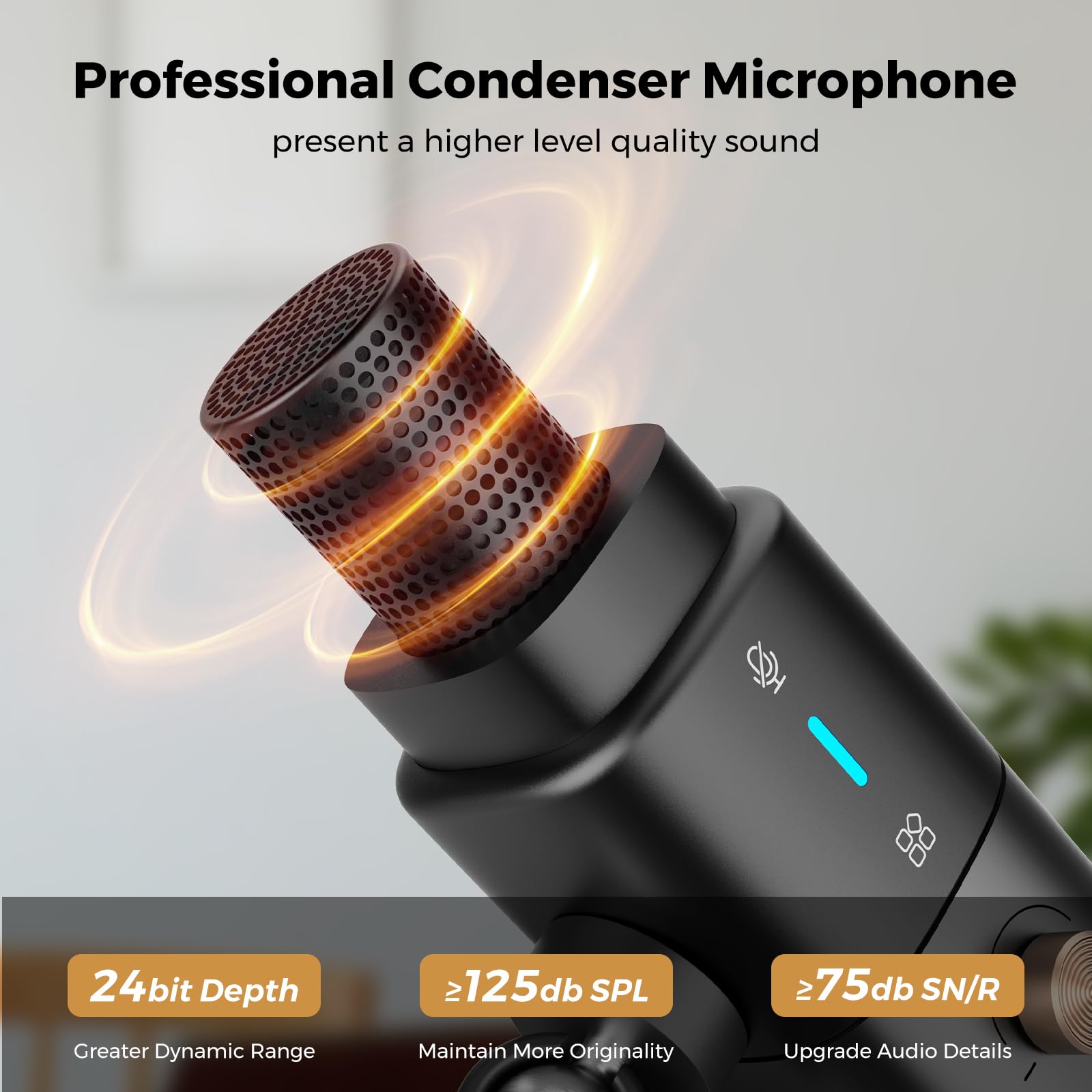 NearStream Condenser Microphone, Multipurpose, for Recording, Streaming, and Studio Use