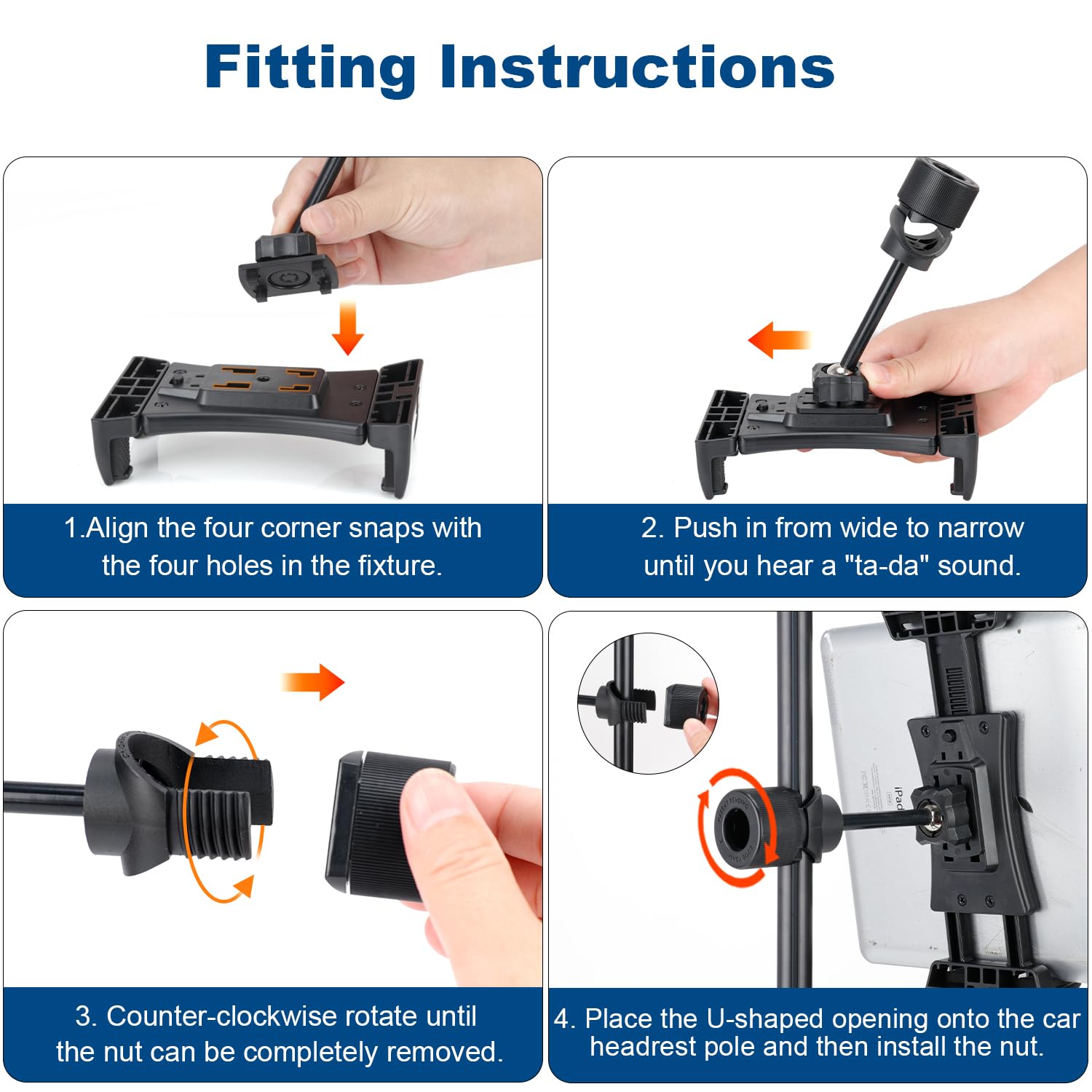 koolehaoda Tablet Mount Holder for Mic Stand, Adjustable 4.7″-12.9″