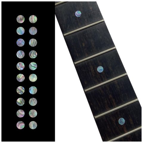 Inlaystickers 1/4″(6.35mm) Dot Fret Markers – Abalone-Mix
