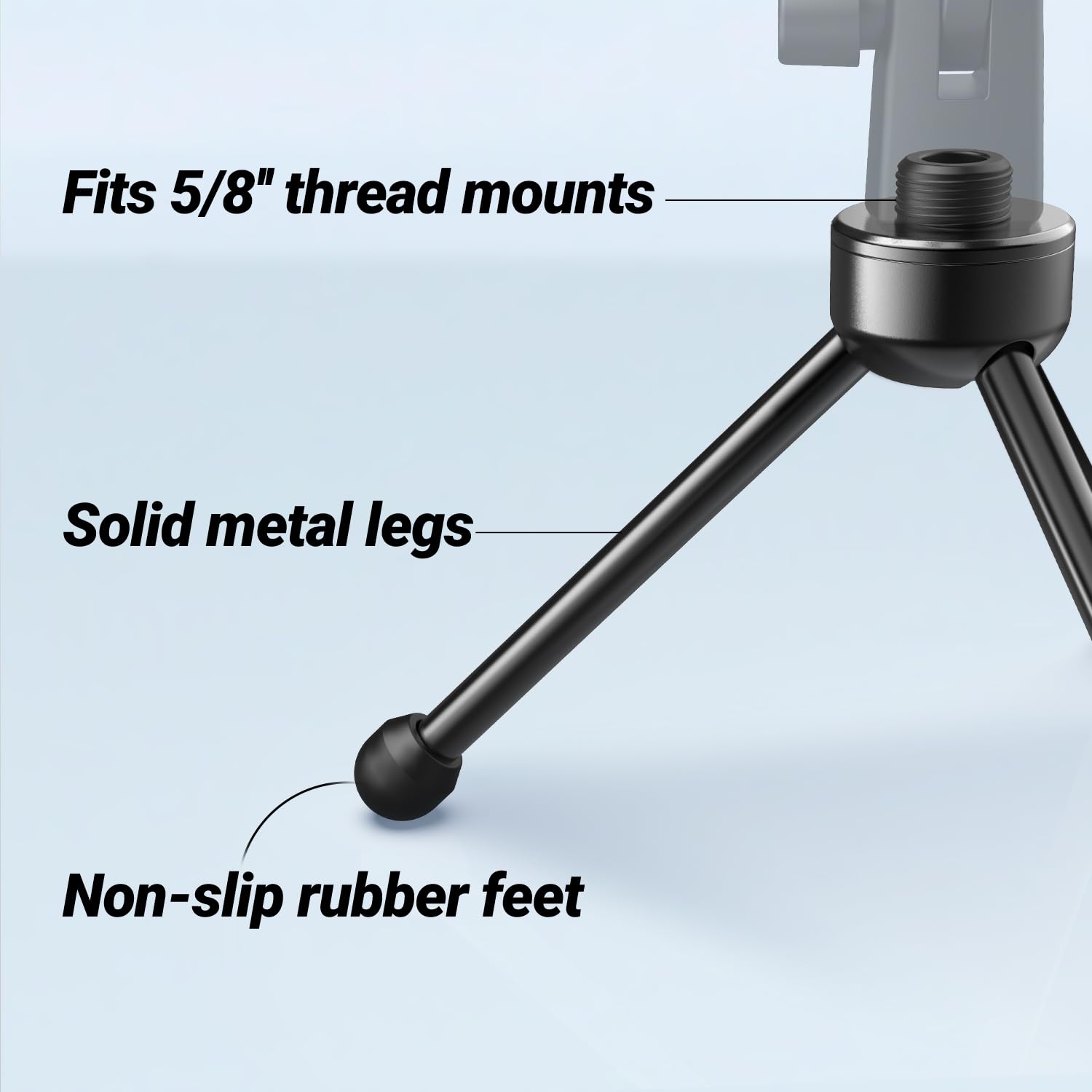 FIFINE DP1 Foldable Desktop Tripod Microphone Stand for Gaming Podcasting