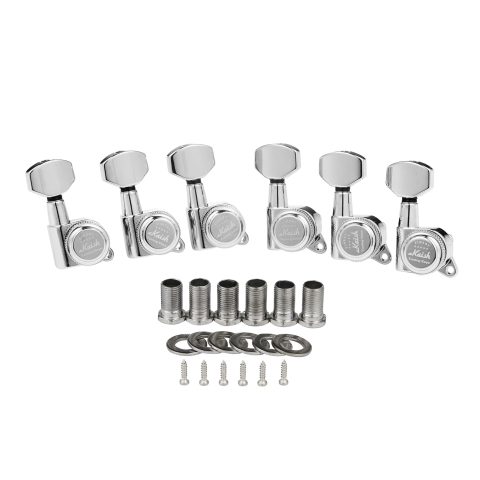 Guitar Locking Tuners 18:1 Guitar Tuning Keys Pegs Locking Tuning Machines Heads for Strat/Tele/Les Paul Electric/Acoustic Guitars Chrome Right