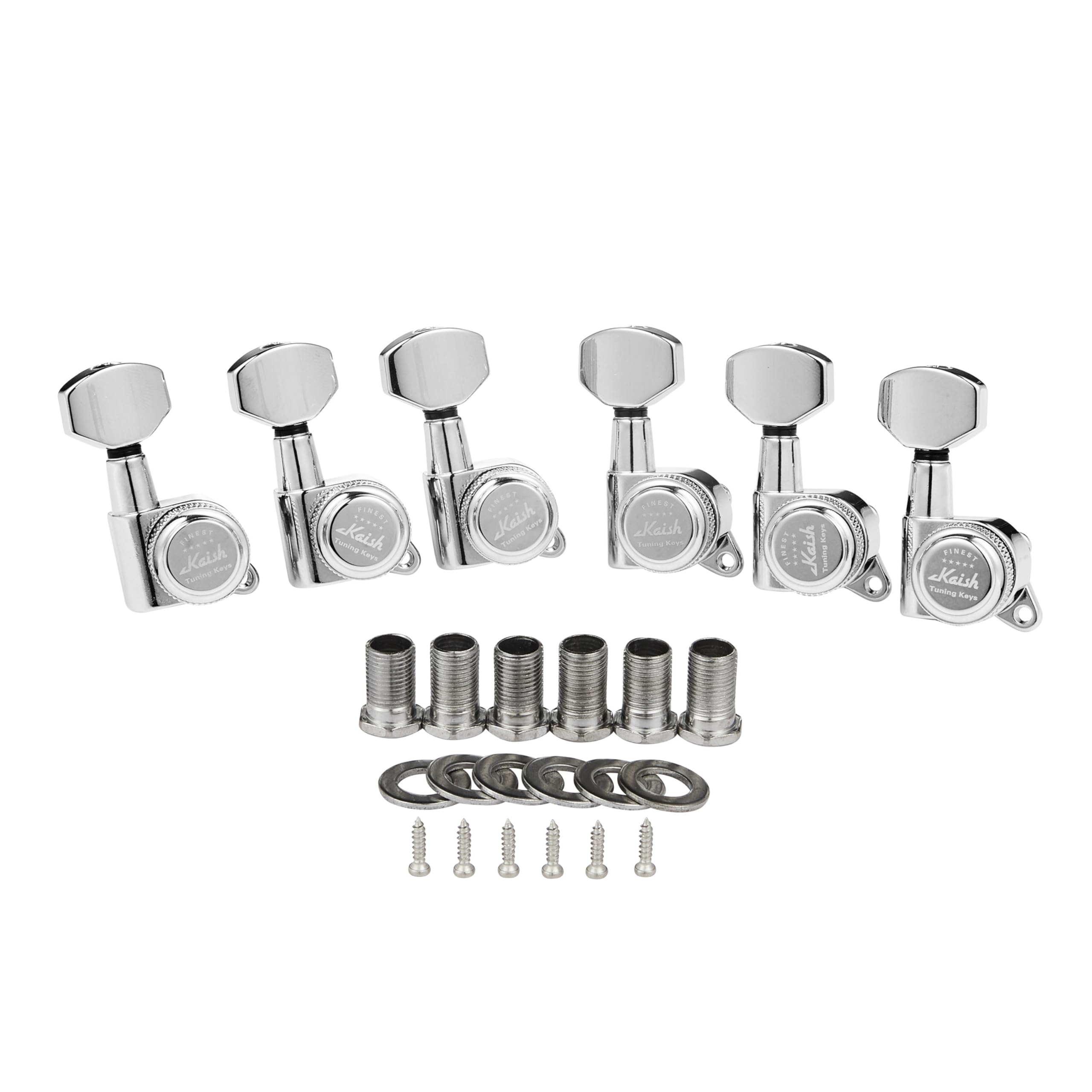 Guitar Locking Tuners 18:1 Guitar Tuning Keys Pegs Locking Tuning Machines Heads for Strat/Tele/Les Paul Electric/Acoustic Guitars Chrome Right