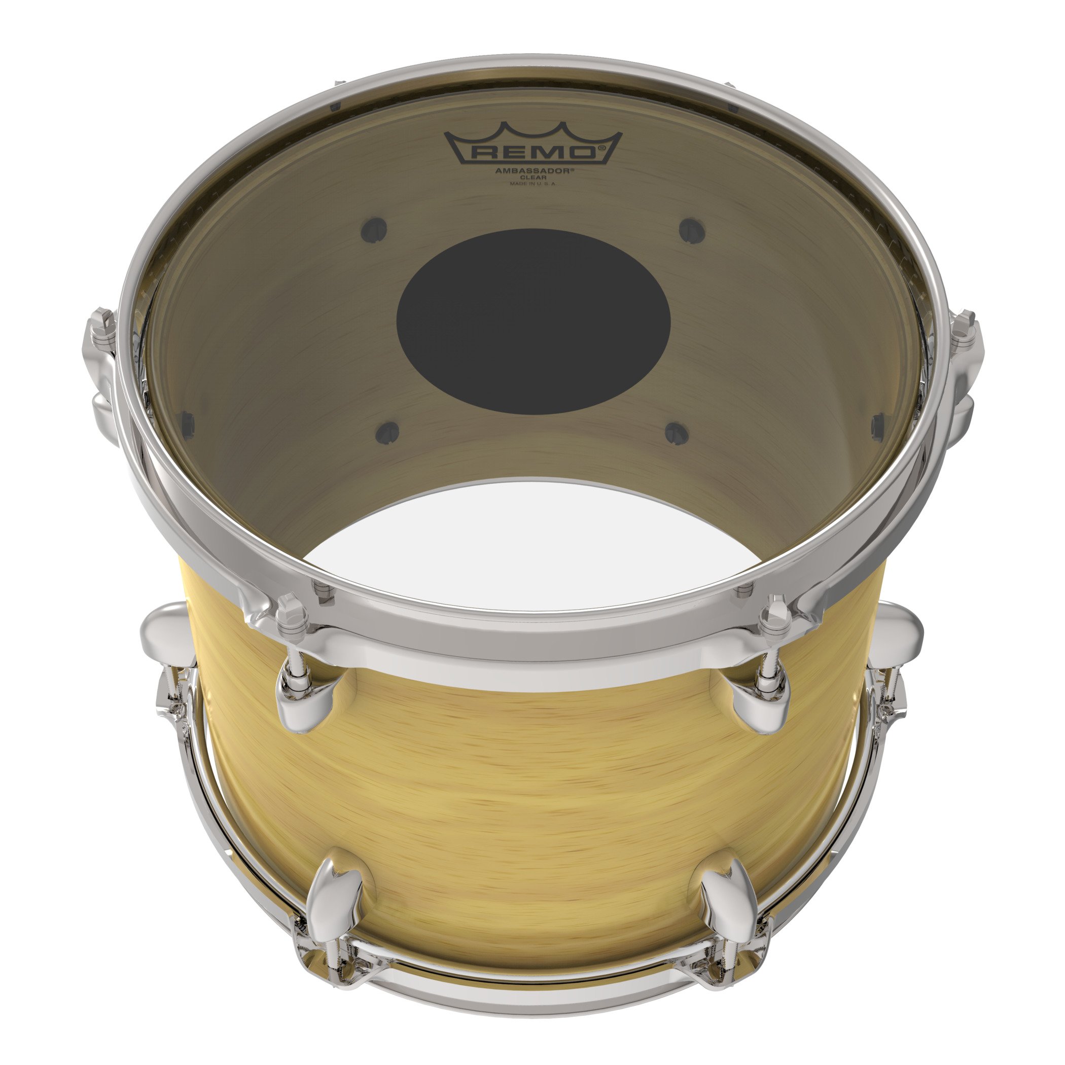 Remo CS0315-10 Clear Controlled Sound Drum Head – 15-Inch – Black Dot on Top