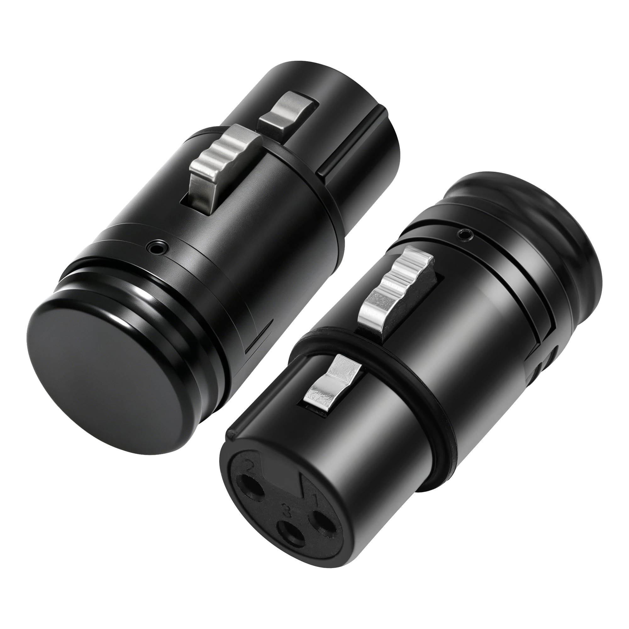 Kinweistex XLR Right Angle Adapter 3 Pin 90 Degree Rotatable XLR Female Connector for DIY Microphone Audio Cable 4PCS