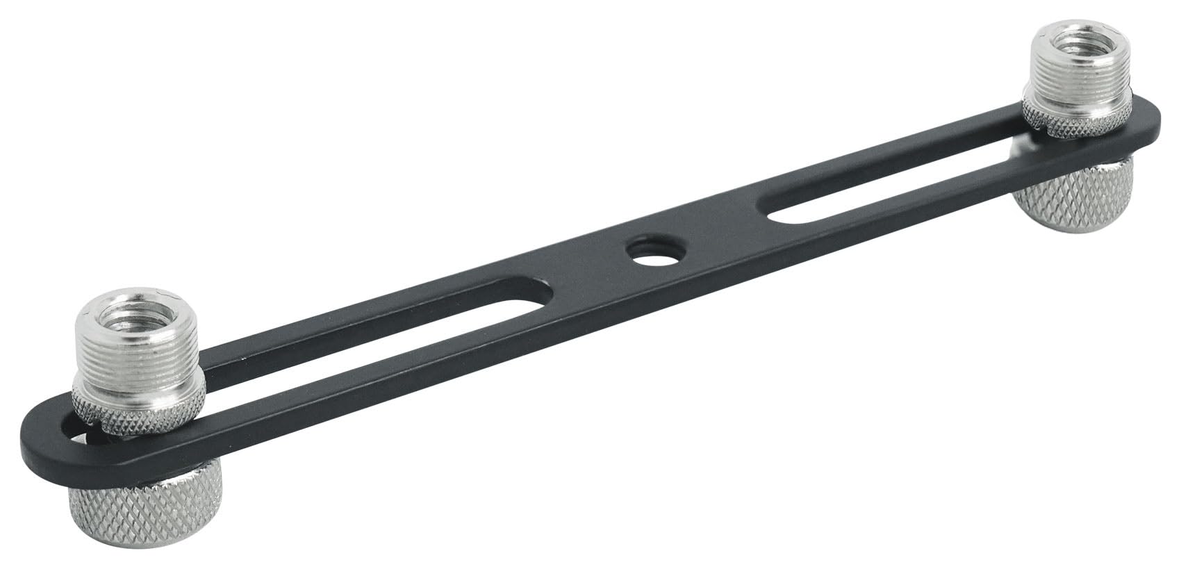 Rockville ACC-DM 1-to-2 Dual Mic Stand Adapter Bar, 5/8″ and 3/8″ Threading