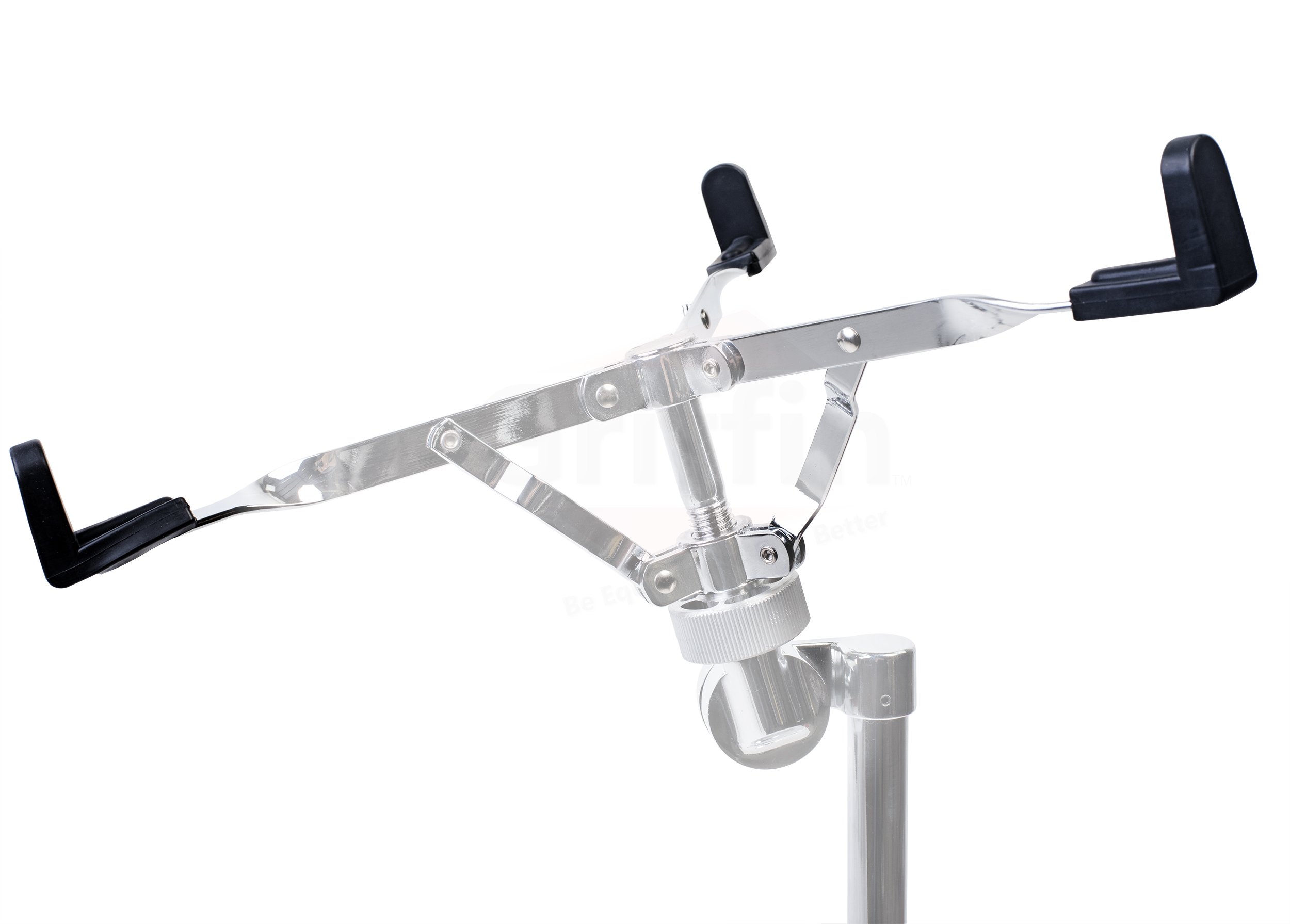 Griffin Stand-Up Snare Drum Stand (Extended XHeight Edition) – Tall Adjustable Chrome Hardware for Practice Pads, Drum Kits & Concert Use