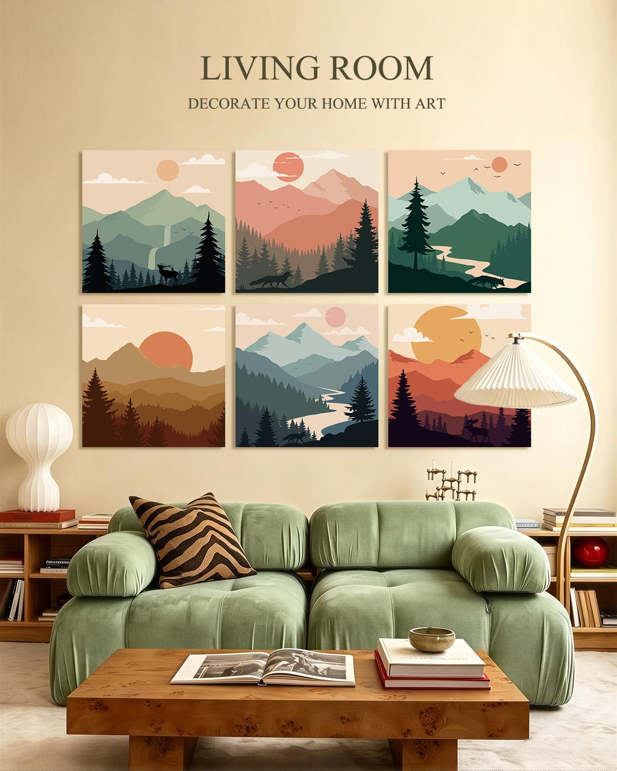 InSimSea Acoustic Wall Art, 72×48 In, Boho Colorful Art
