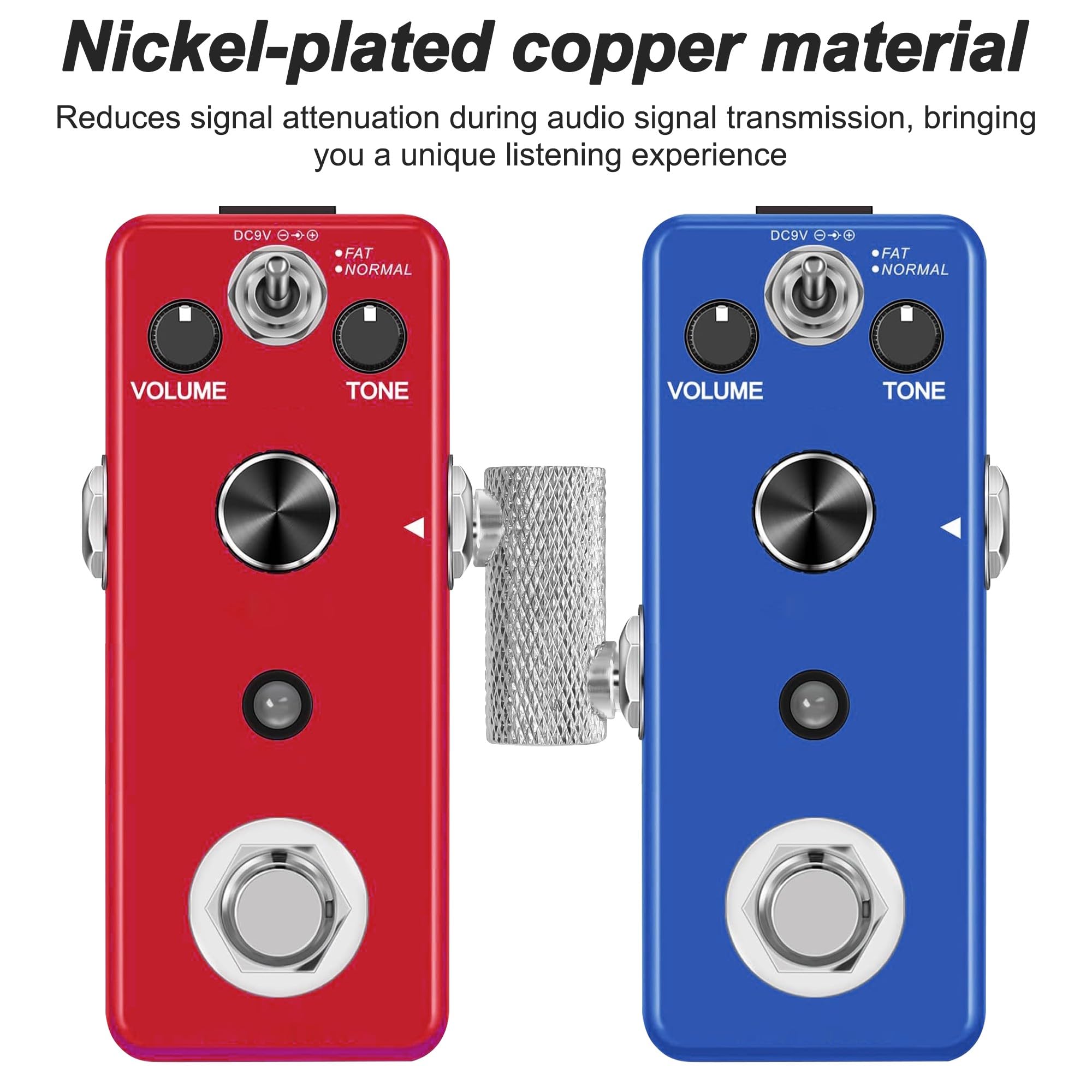MEIRIYFA Guitar Pedal Patch Connector Z Type 6.35mm 1/4″ Effect Couplers Mono Male to Male Adapter Audio Converter Connector for Electric Guitars Pedal-boardel 4Pcs (Z Type-Silver)